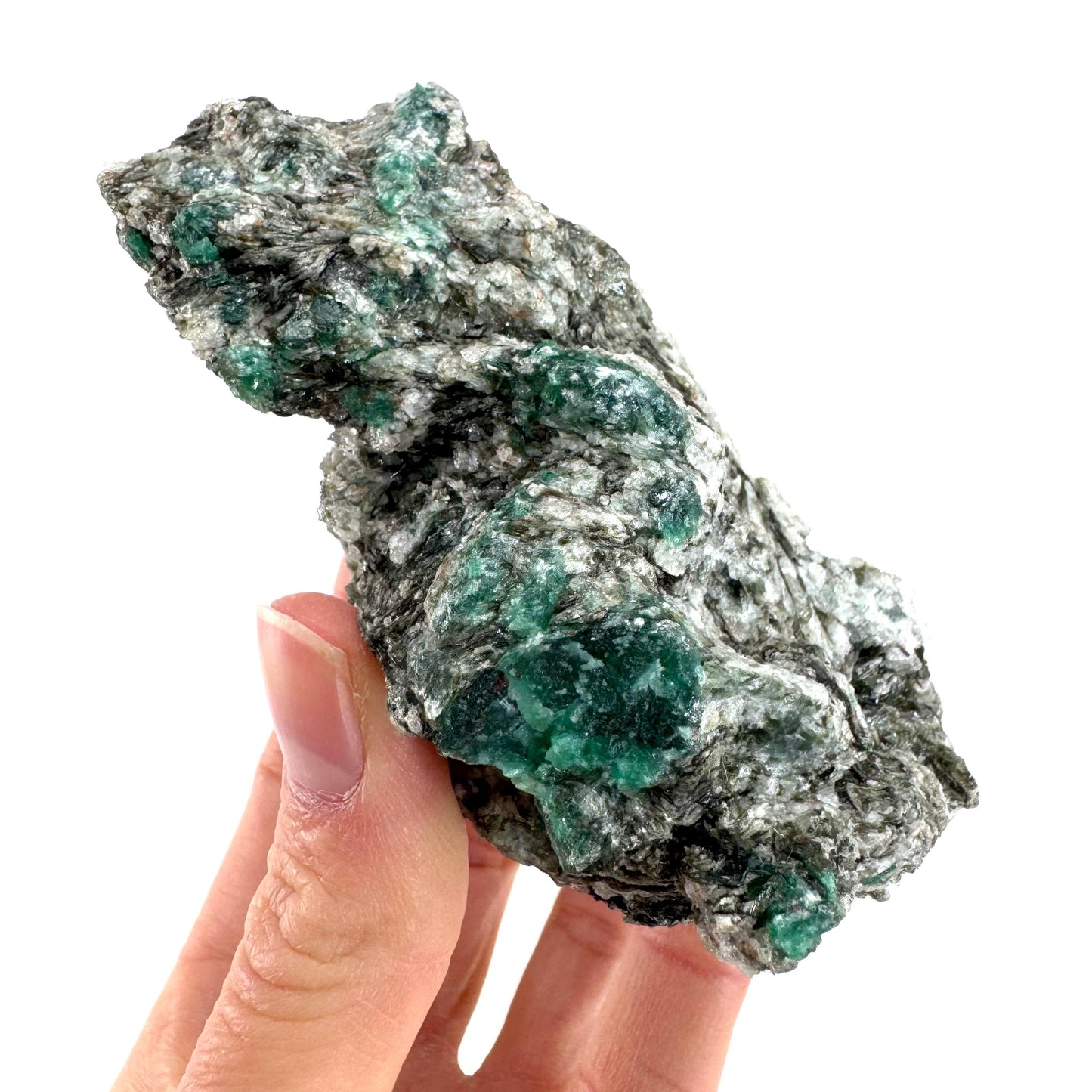 Emerald Mica in Matrix | natural green crystal, mineral specimen from Zimbabwe