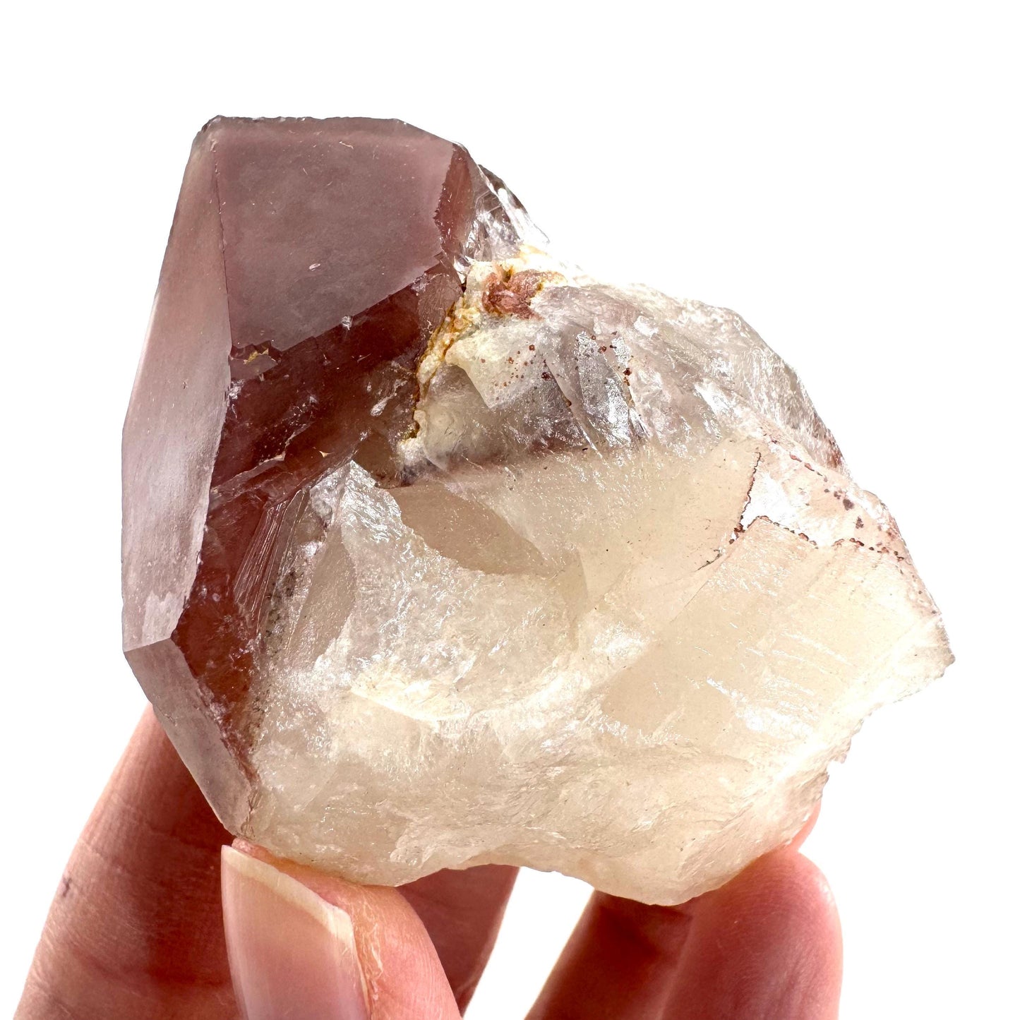 Red Hematite Quartz Crystal | Phantom Fire Quartz, mineral specimen from Zimbabwe