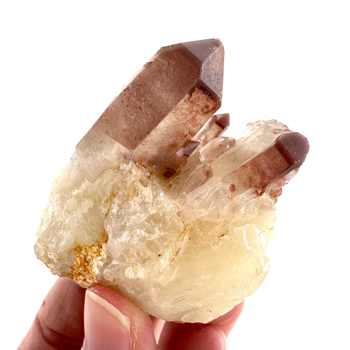Red Hematite Quartz Crystal | Phantom Fire Quartz, mineral specimen from Zimbabwe