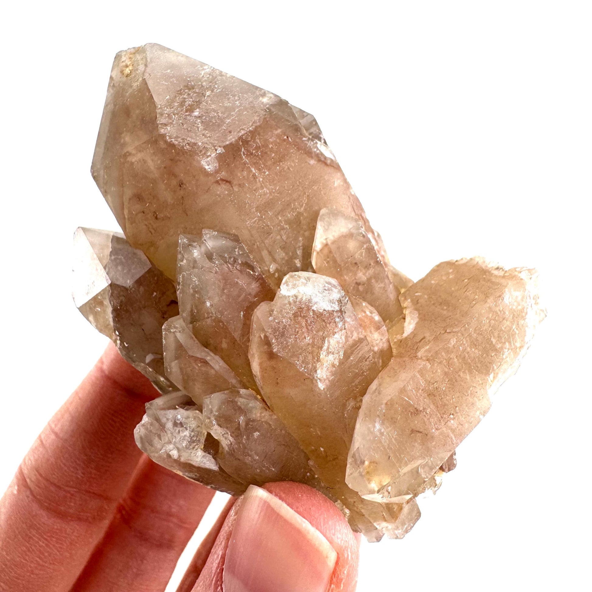 Red Hematite Quartz Crystal | Phantom Fire Quartz, mineral specimen from Zimbabwe