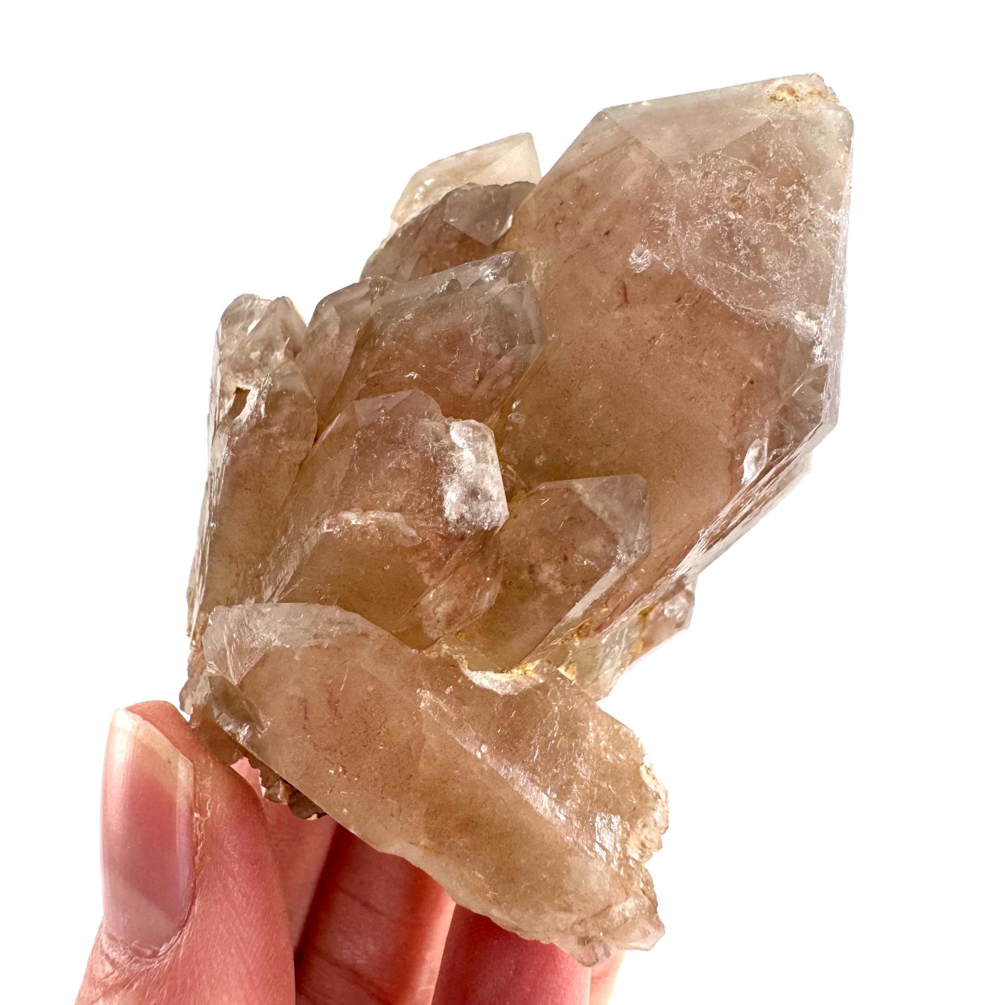 Red Hematite Quartz Crystal | Phantom Fire Quartz, mineral specimen from Zimbabwe