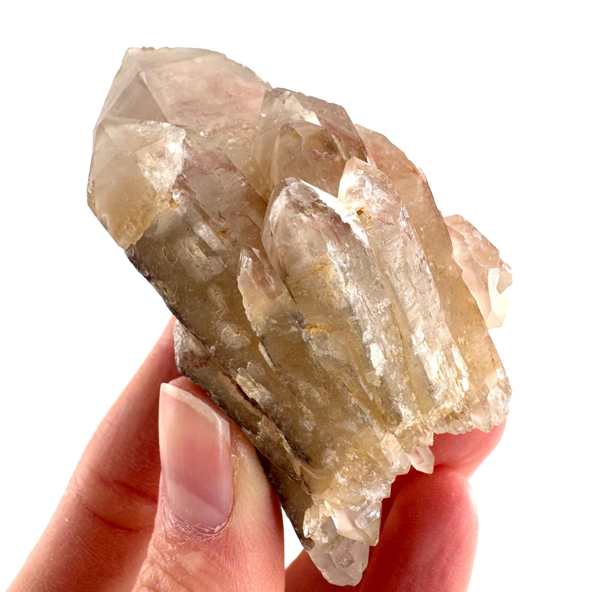 Red Hematite Quartz Crystal | Phantom Fire Quartz, mineral specimen from Zimbabwe