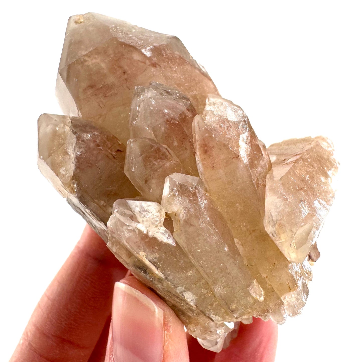 Red Hematite Quartz Crystal | Phantom Fire Quartz, mineral specimen from Zimbabwe