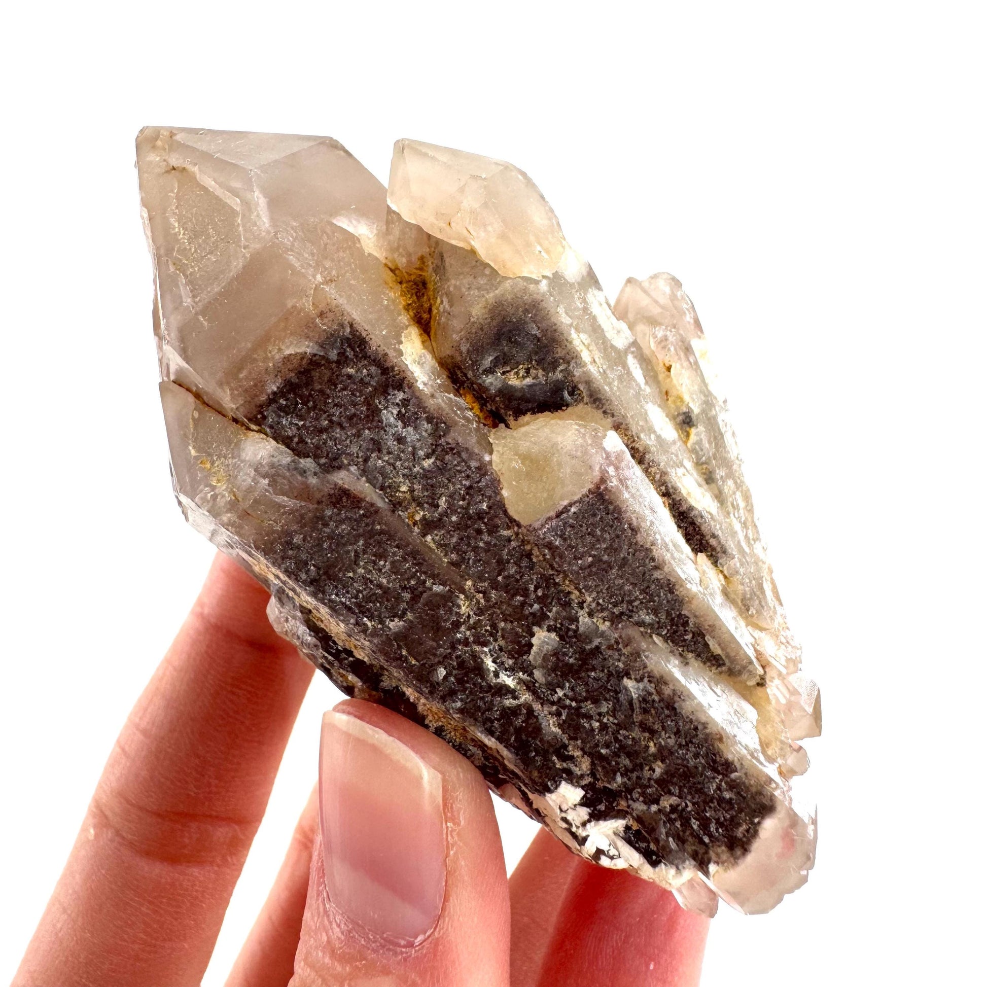 Red Hematite Quartz Crystal | Phantom Fire Quartz, mineral specimen from Zimbabwe