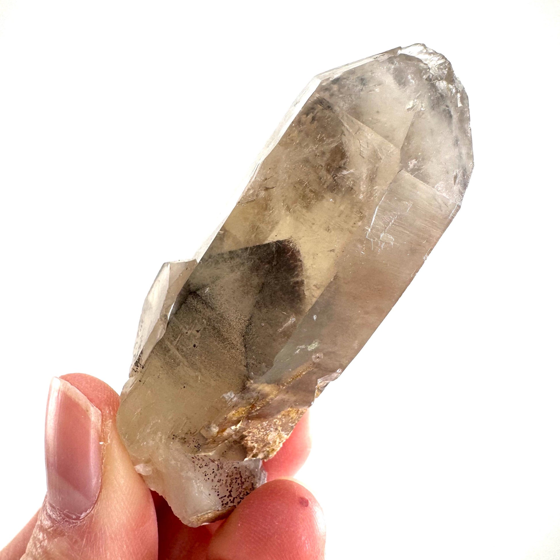 Red Hematite Quartz Crystal | Phantom Fire Quartz, mineral specimen from Zimbabwe