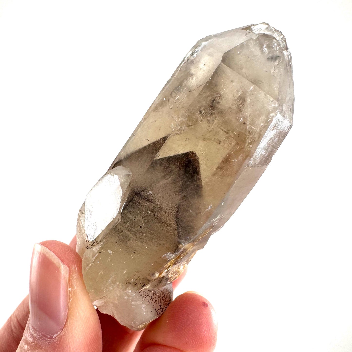 Red Hematite Quartz Crystal | Phantom Fire Quartz, mineral specimen from Zimbabwe
