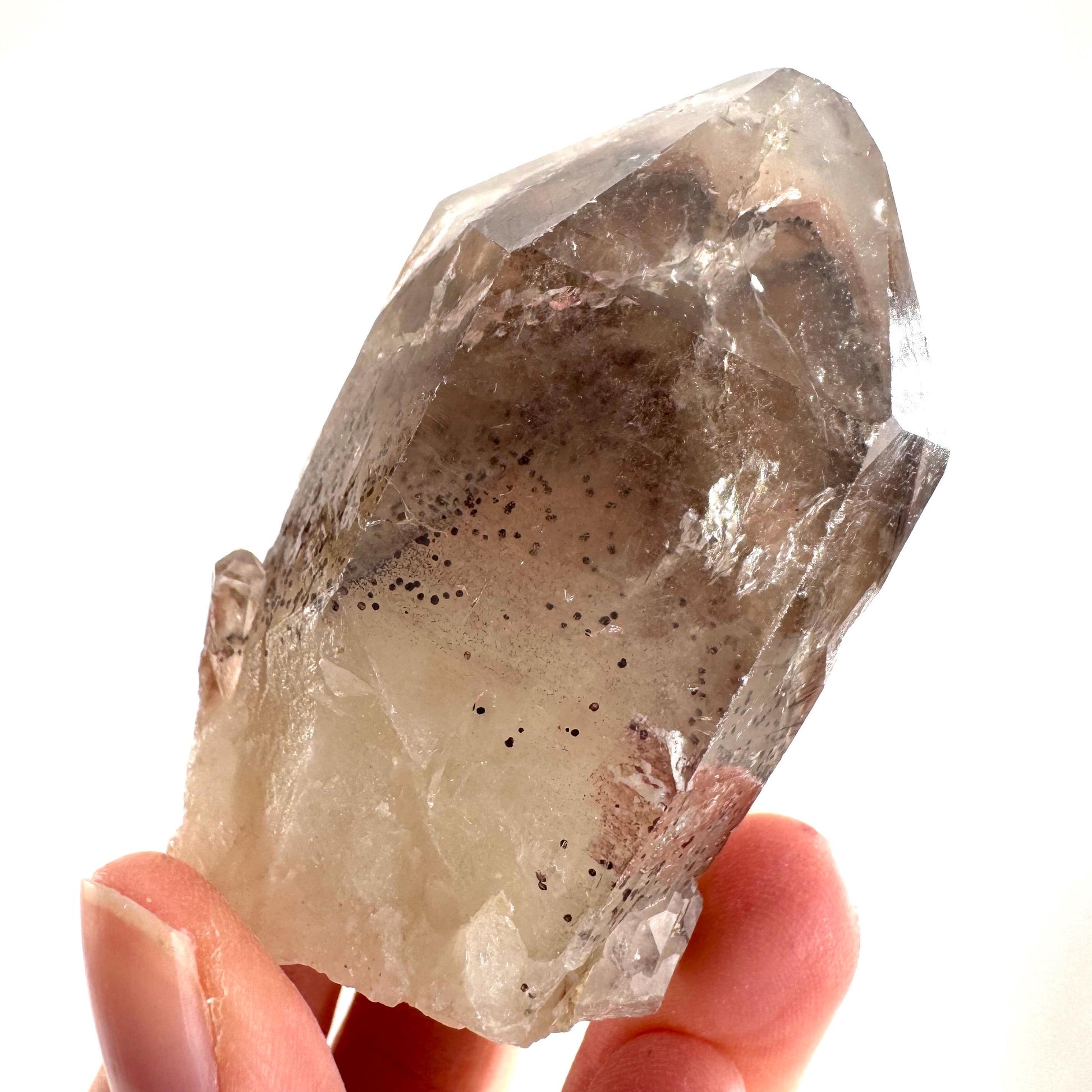 Red Hematite Quartz Crystal | Phantom Fire Quartz, mineral specimen from Zimbabwe