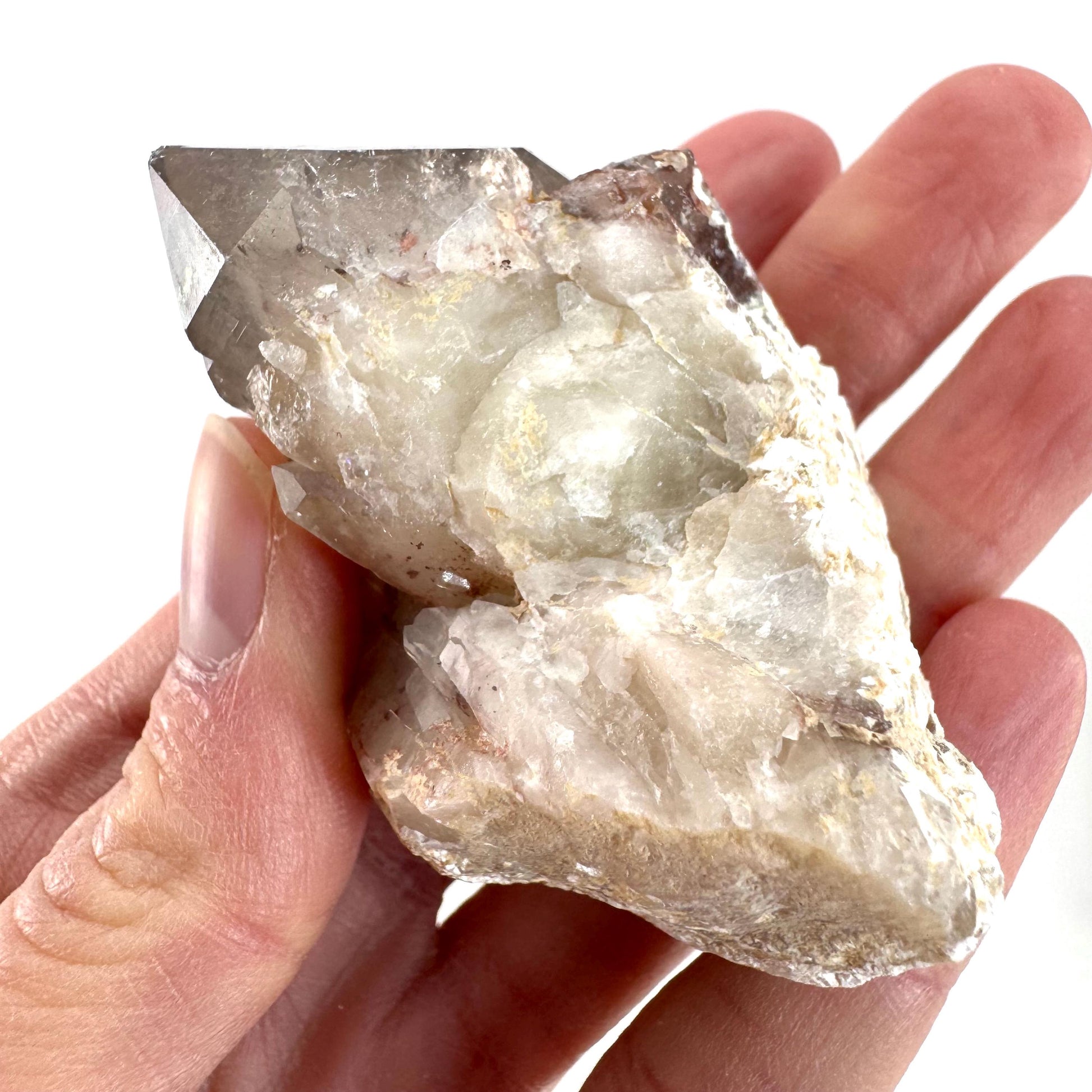 Red Hematite Quartz Crystal | Phantom Fire Quartz, mineral specimen from Zimbabwe