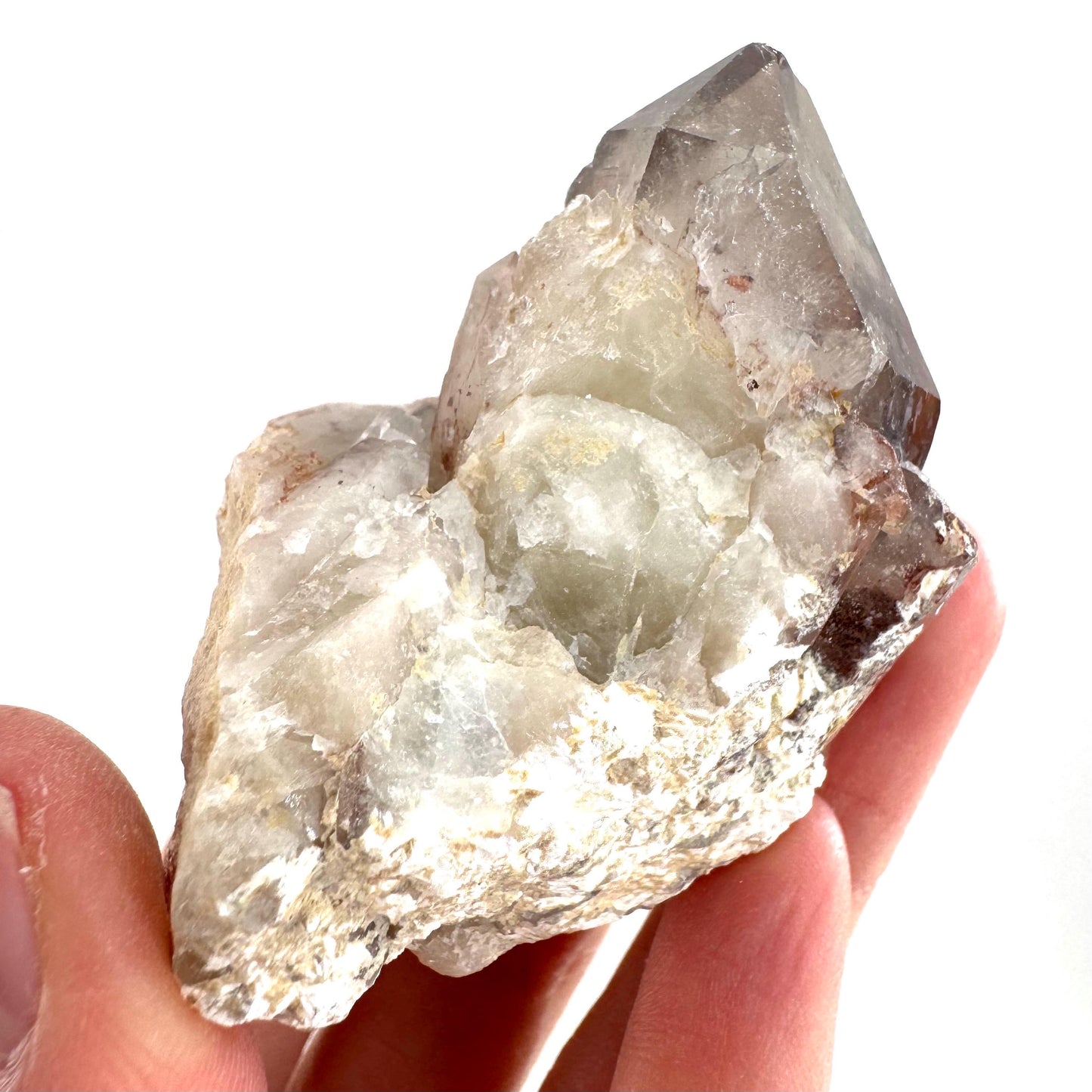 Red Hematite Quartz Crystal | Phantom Fire Quartz, mineral specimen from Zimbabwe