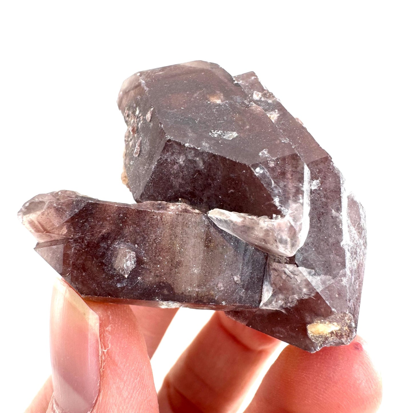 Red Hematite Quartz Crystal | Phantom Fire Quartz, mineral specimen from Zimbabwe