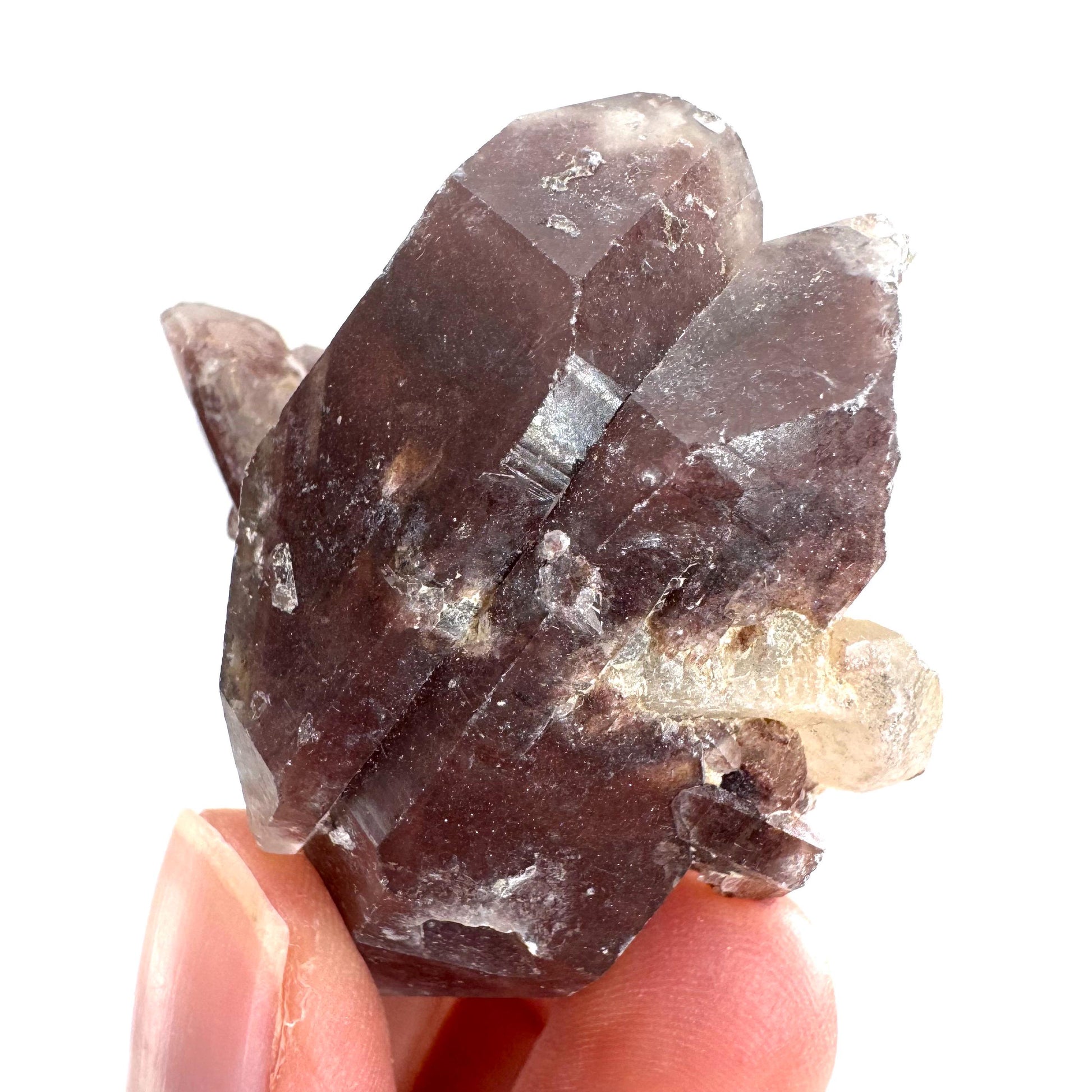 Red Hematite Quartz Crystal | Phantom Fire Quartz, mineral specimen from Zimbabwe