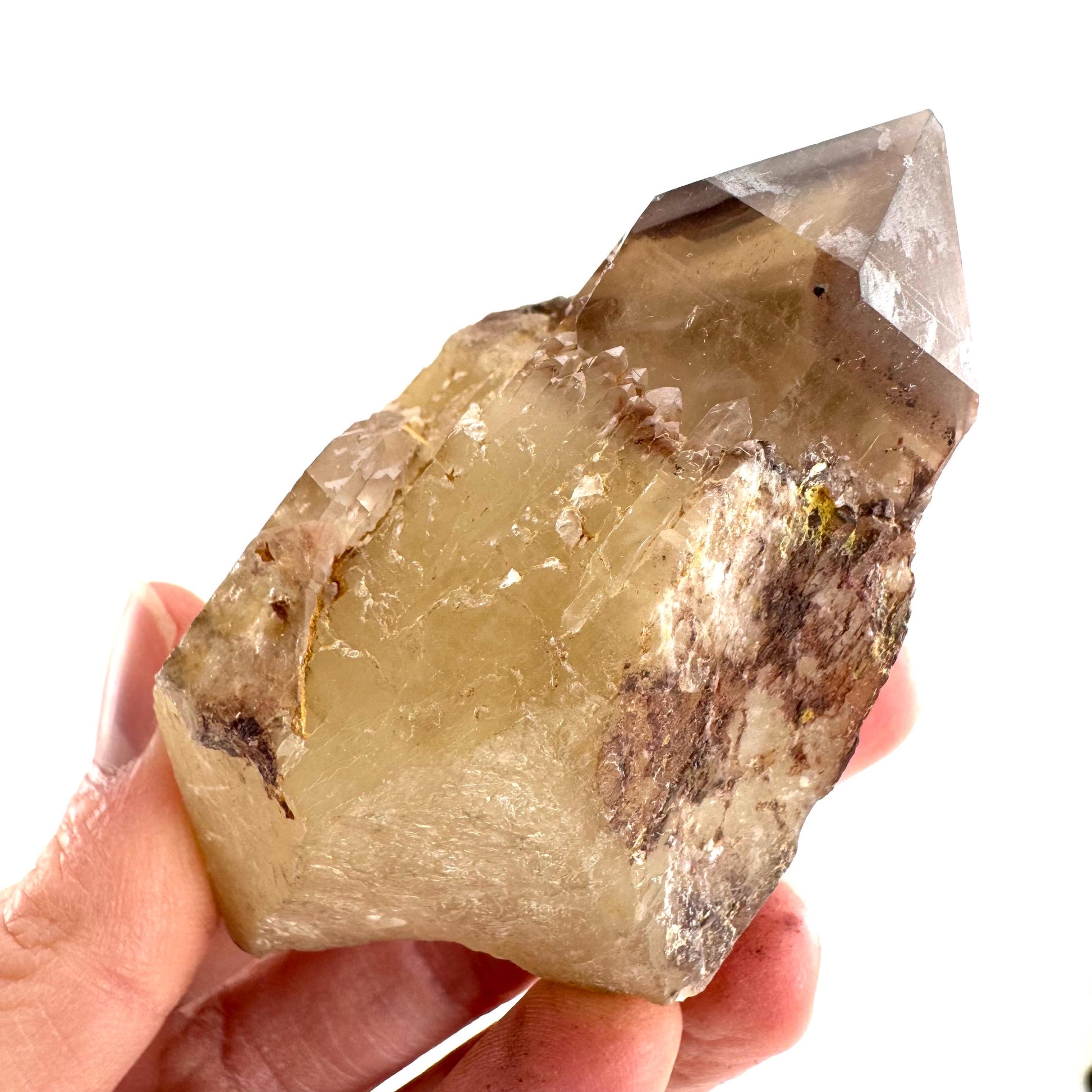 Red Hematite Quartz Crystal | Phantom Fire Quartz, mineral specimen from Zimbabwe
