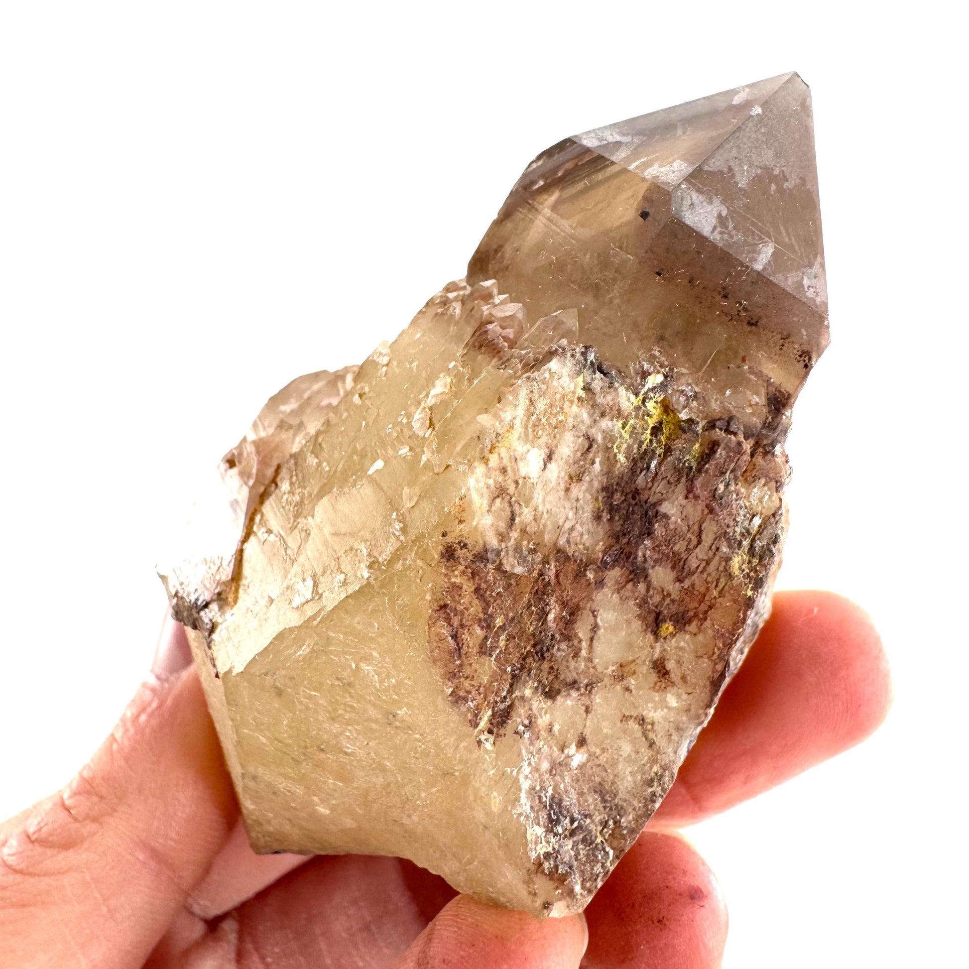 Red Hematite Quartz Crystal | Phantom Fire Quartz, mineral specimen from Zimbabwe