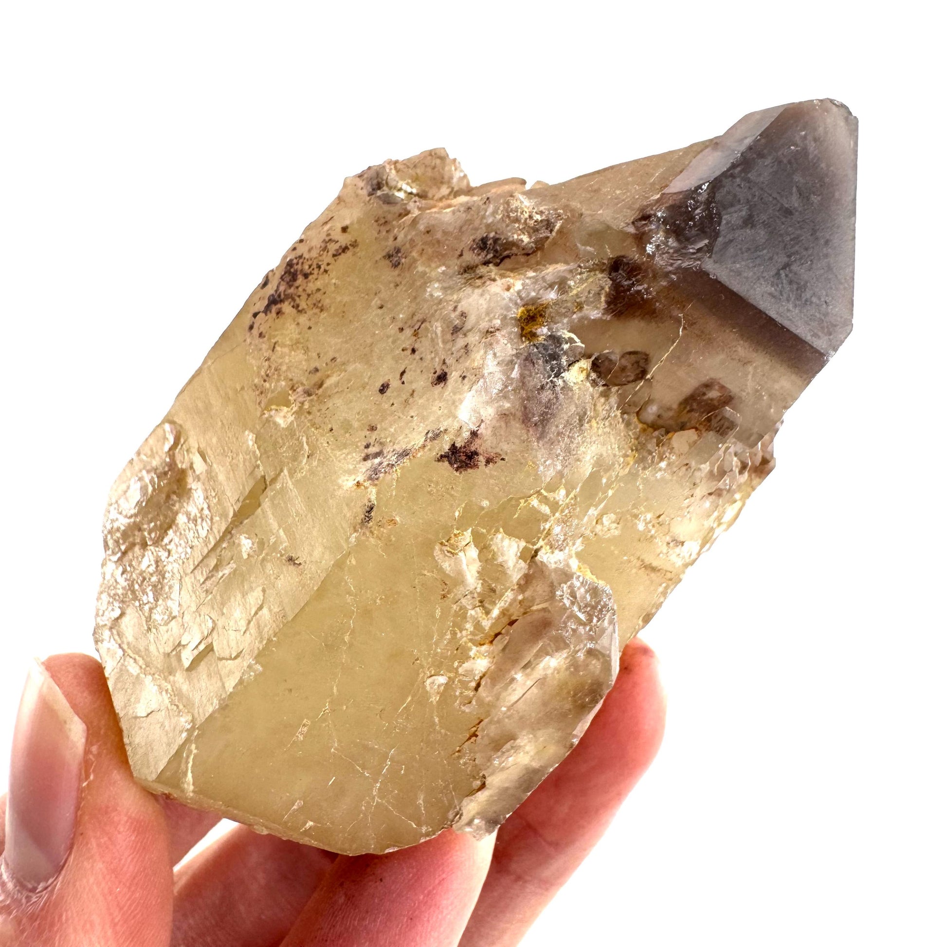 Red Hematite Quartz Crystal | Phantom Fire Quartz, mineral specimen from Zimbabwe
