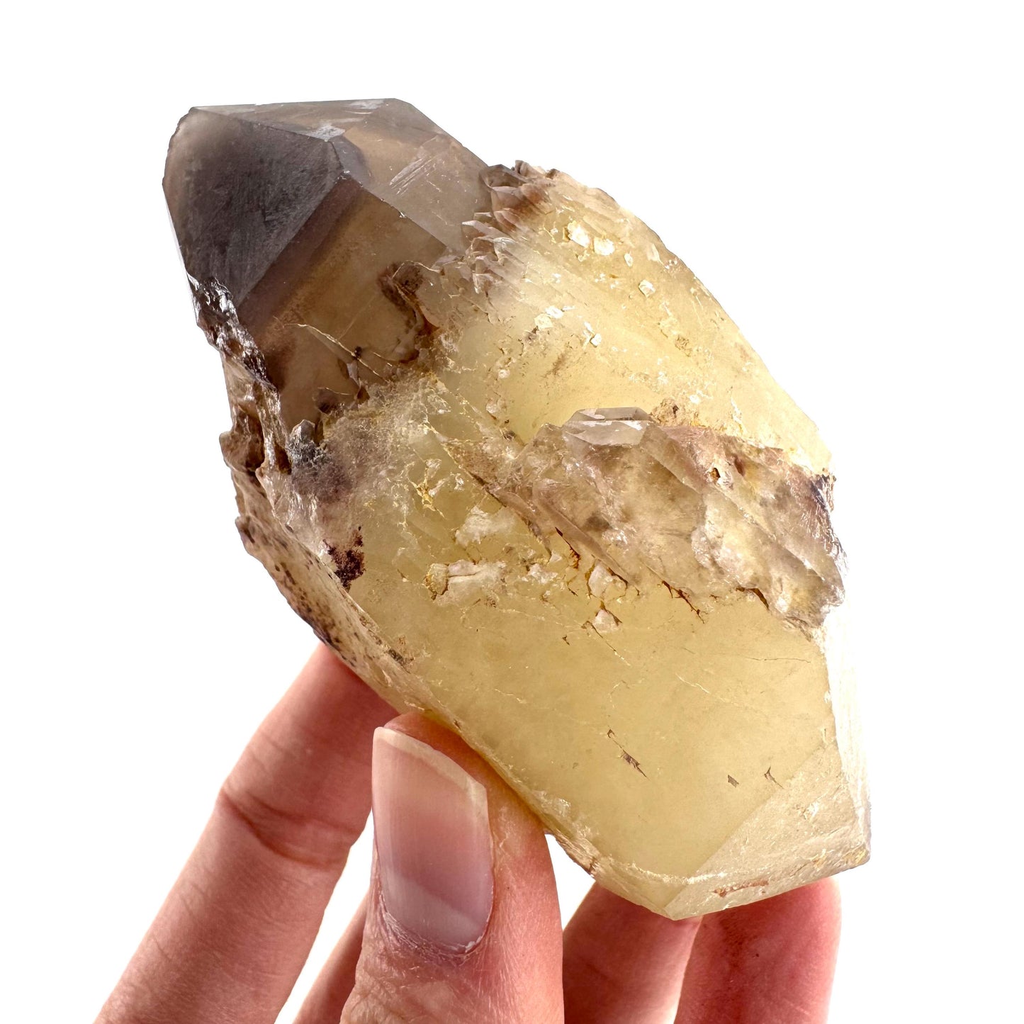 Red Hematite Quartz Crystal | Phantom Fire Quartz, mineral specimen from Zimbabwe