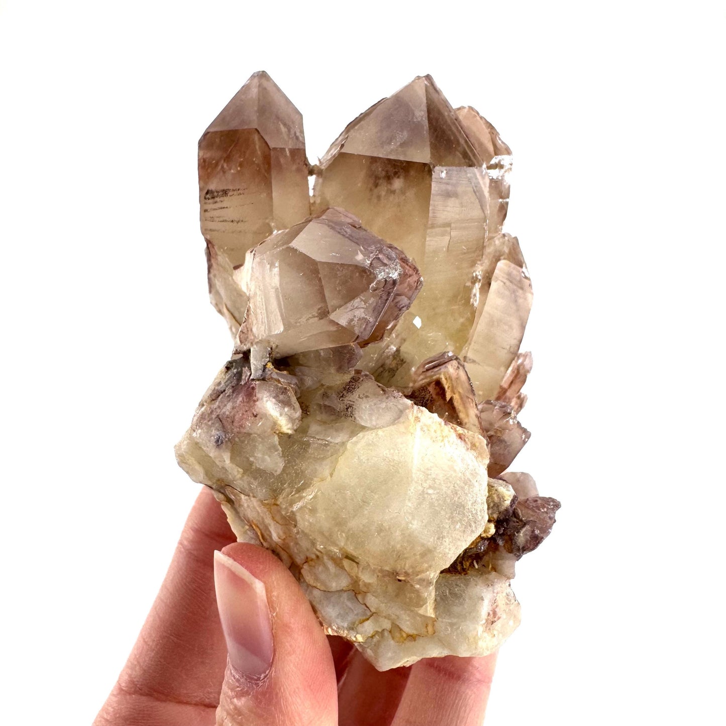Red Hematite Quartz Crystal | Phantom Fire Quartz, mineral specimen from Zimbabwe