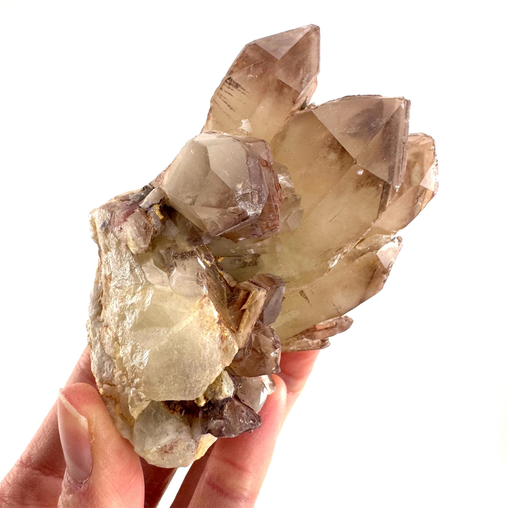 Red Hematite Quartz Crystal | Phantom Fire Quartz, mineral specimen from Zimbabwe