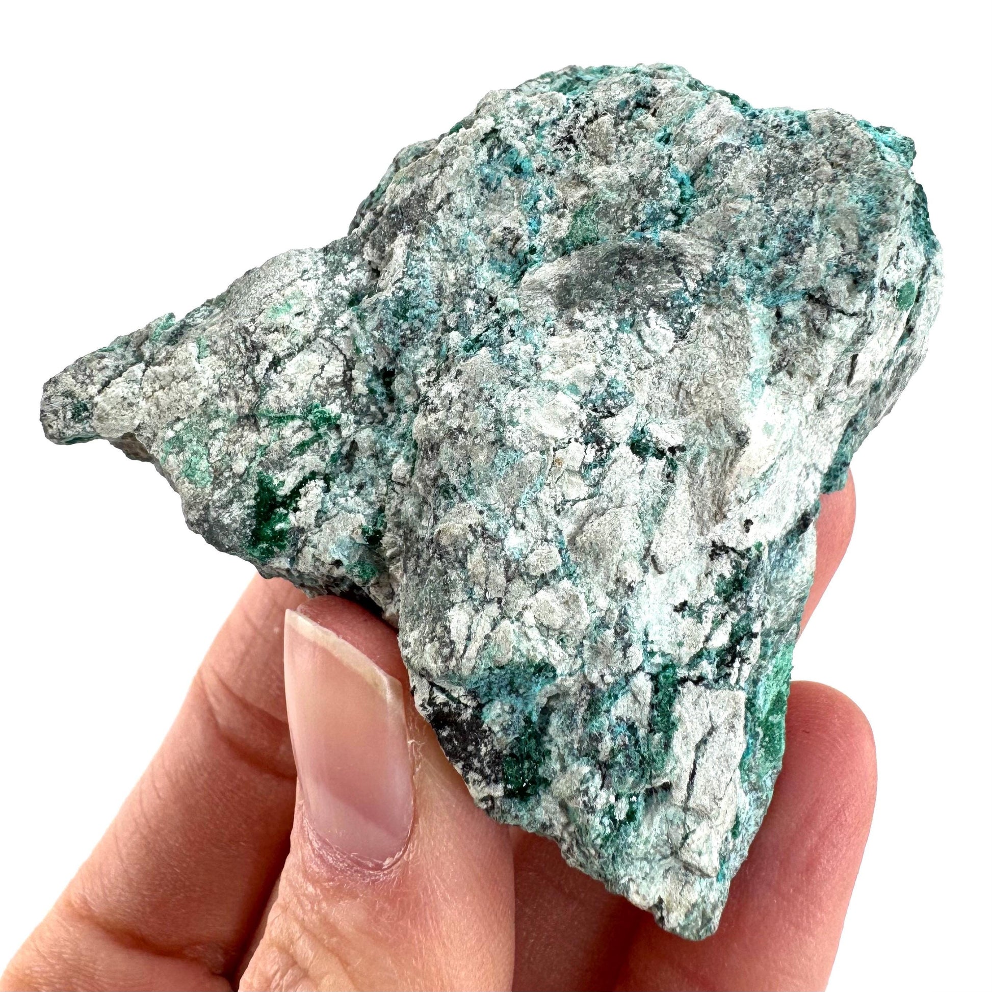Chrysocolla w/ Malachite | blue crystal, mineral specimen from DR Congo
