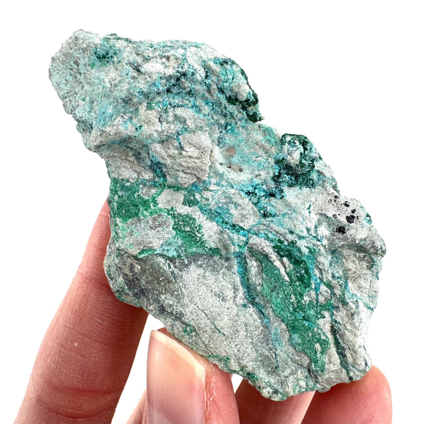 Chrysocolla w/ Malachite | blue crystal, mineral specimen from DR Congo