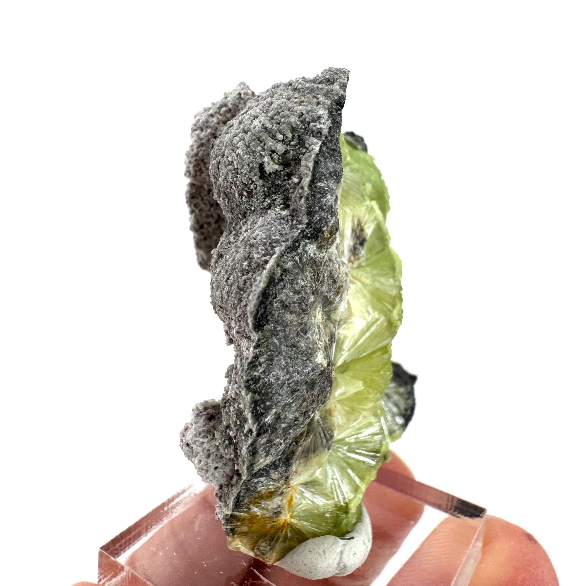 Wavellite (Arkansas, USA) | green crystal cluster, mineral specimen