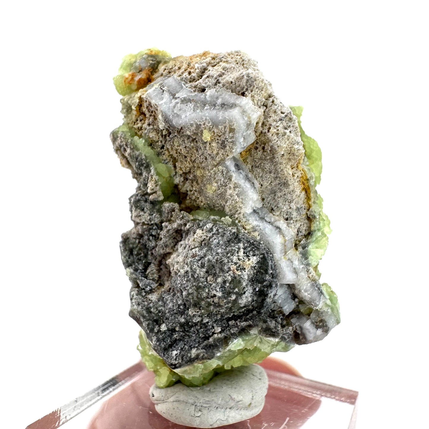 Wavellite (Arkansas, USA) | green crystal cluster, mineral specimen