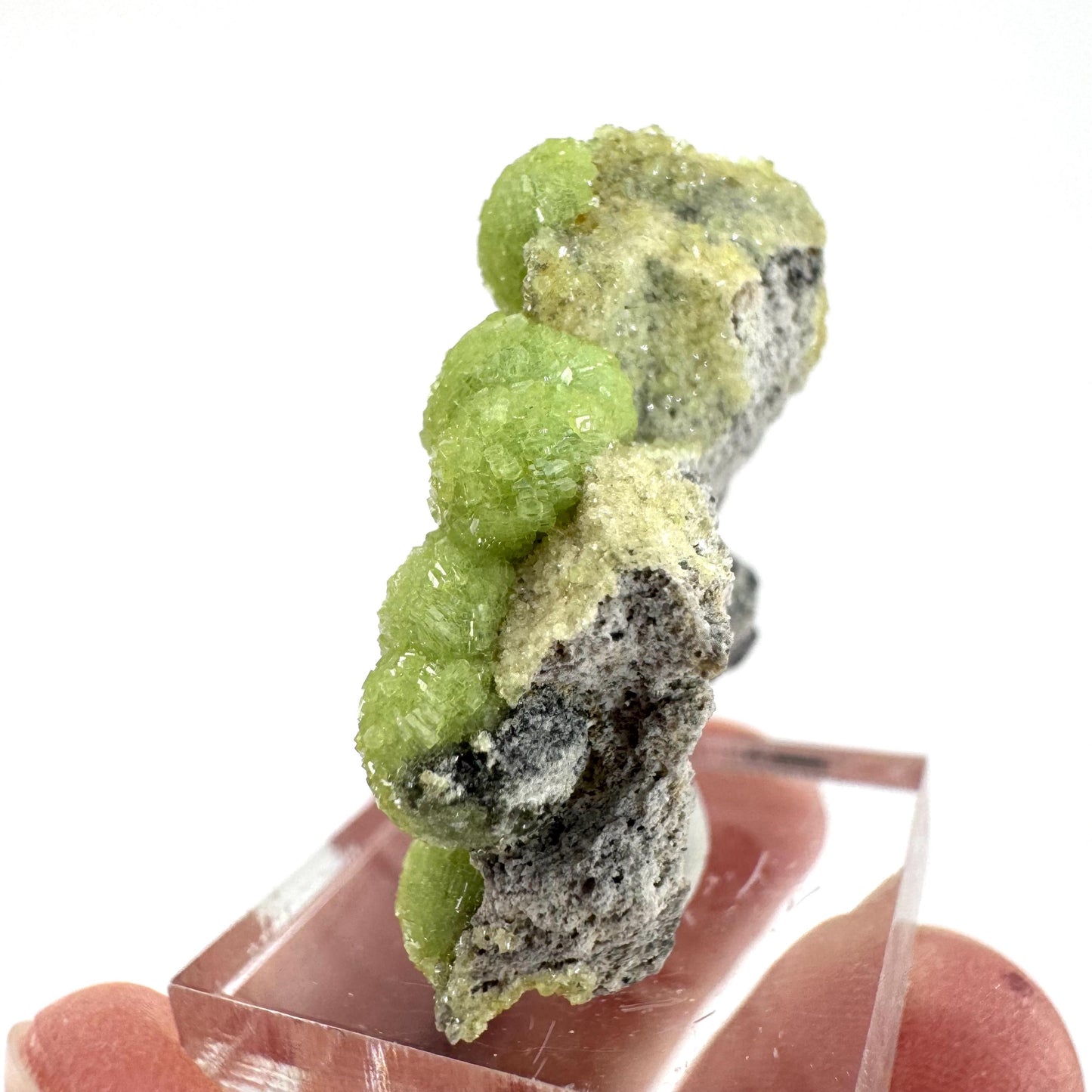 Wavellite (Arkansas, USA) | green crystal cluster, mineral specimen