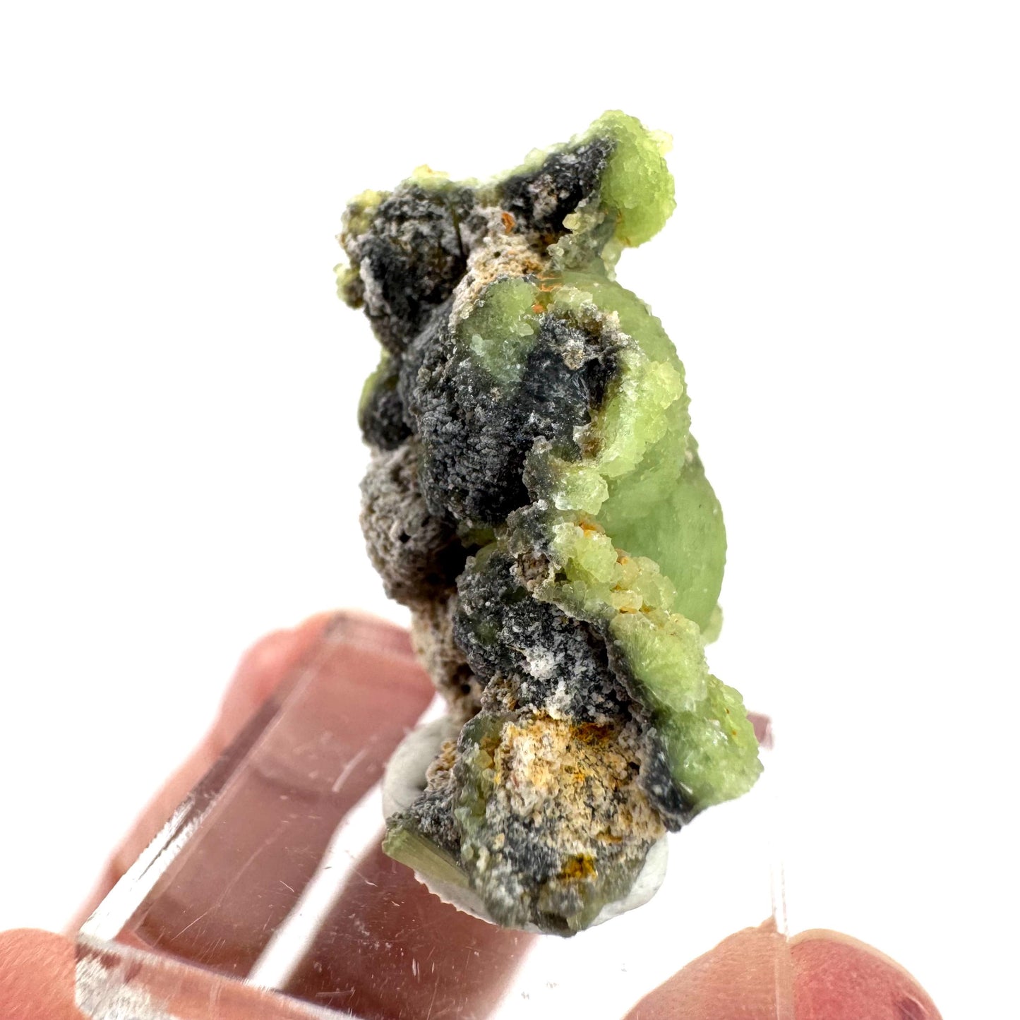 Wavellite (Arkansas, USA) | green crystal cluster, mineral specimen