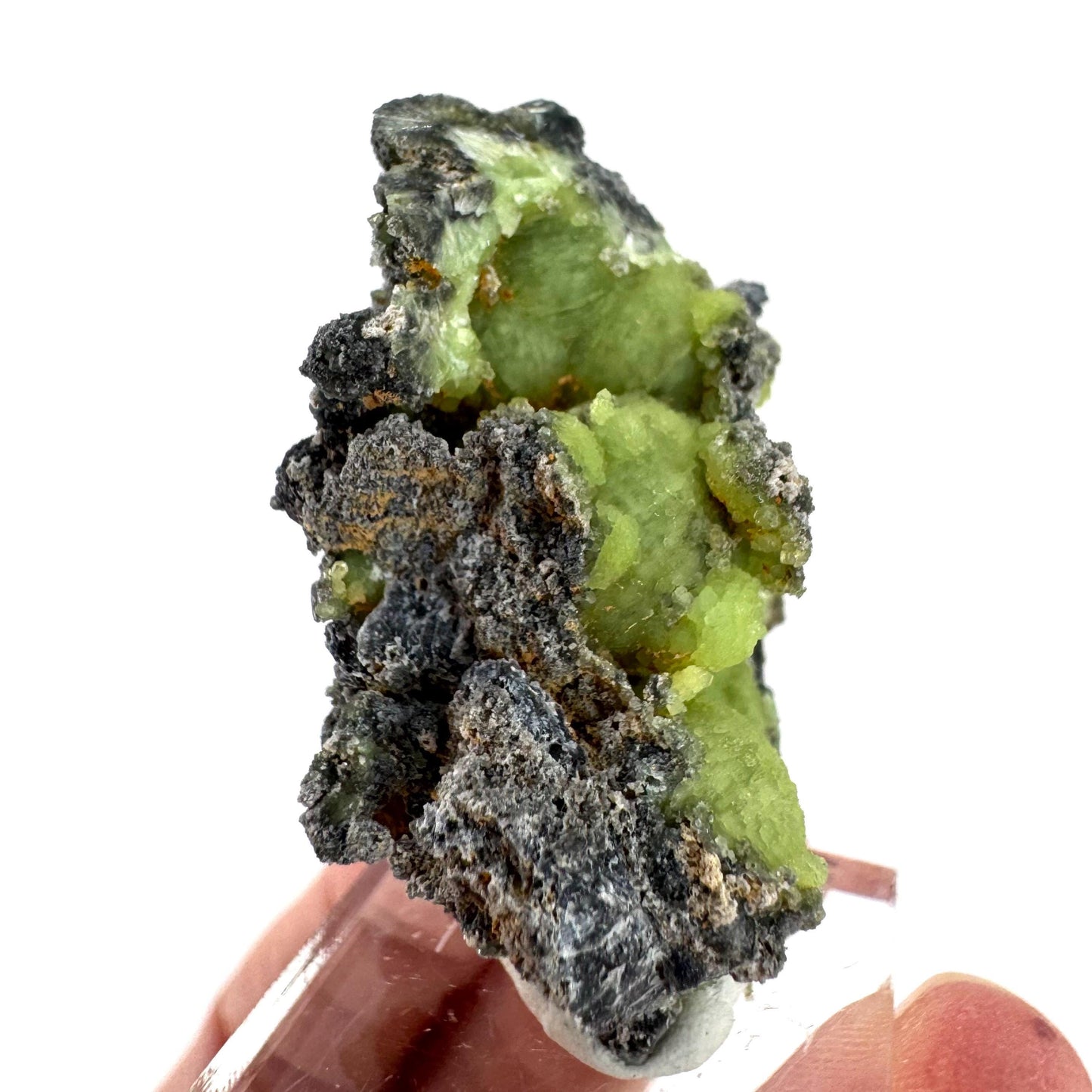 Wavellite (Arkansas, USA) | green crystal cluster, mineral specimen