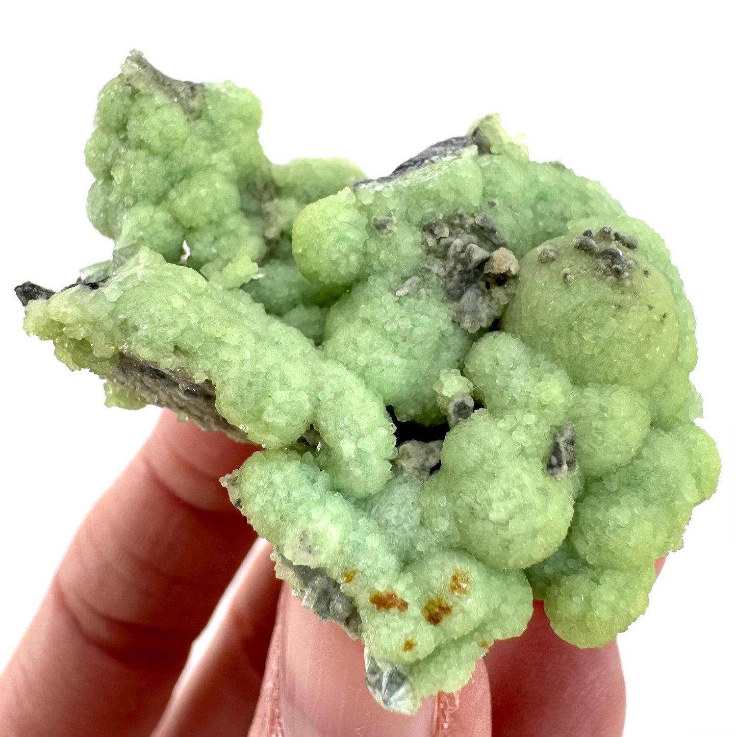 Wavellite (Arkansas, USA) | green crystal cluster, mineral specimen