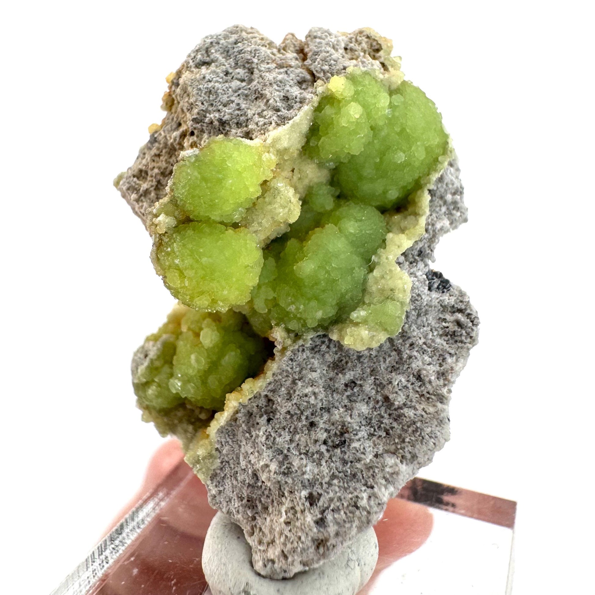 Wavellite (Arkansas, USA) | green crystal cluster, mineral specimen