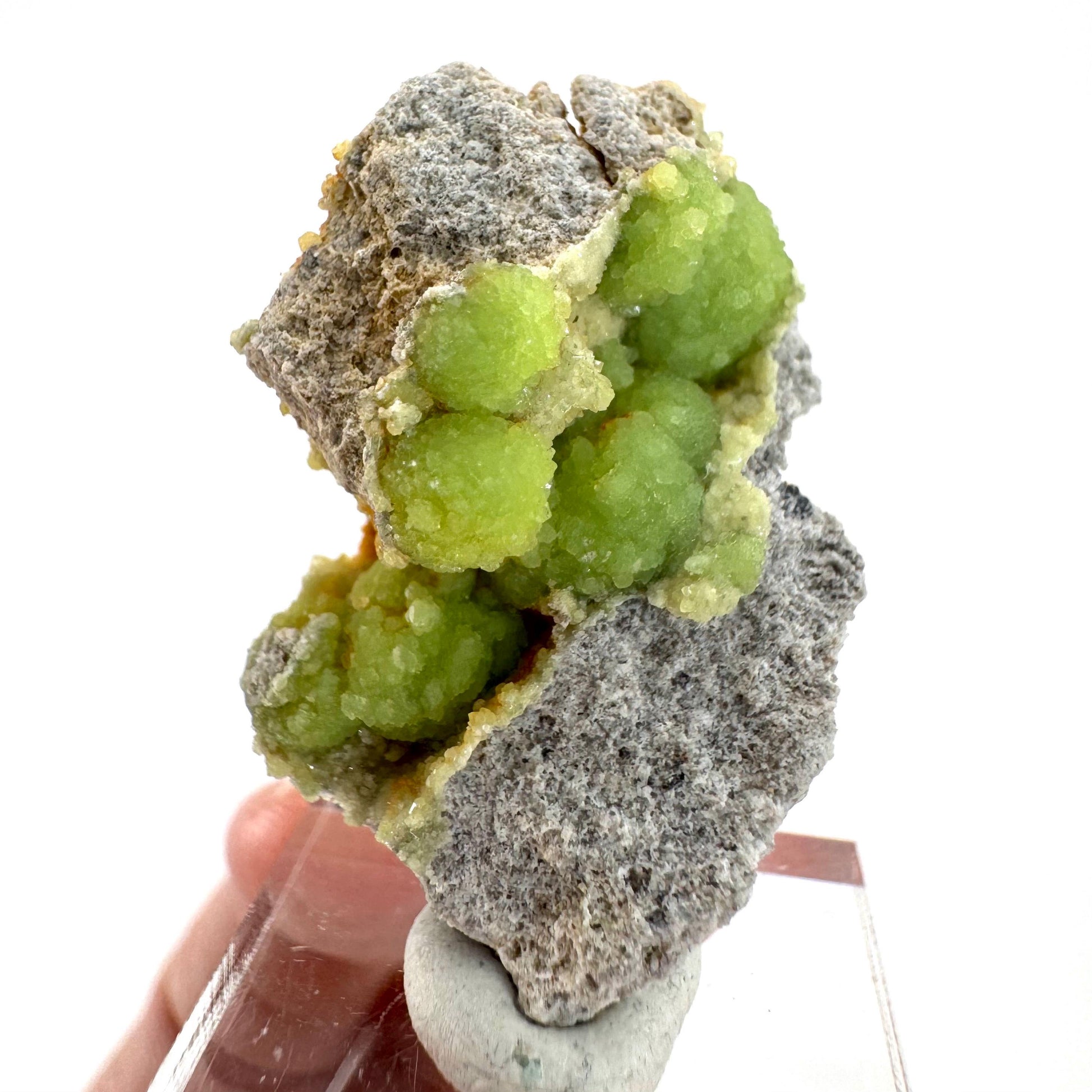 Wavellite (Arkansas, USA) | green crystal cluster, mineral specimen