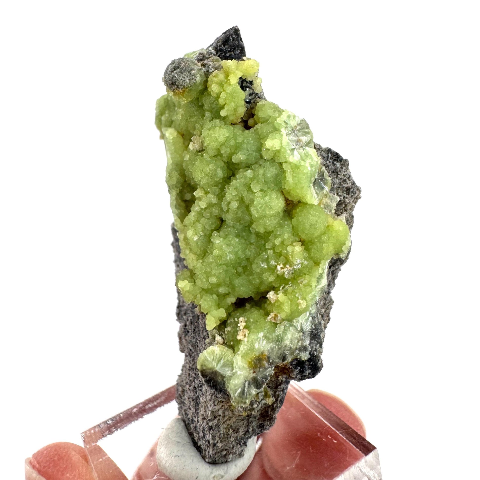 Wavellite (Arkansas, USA) | green crystal cluster, mineral specimen
