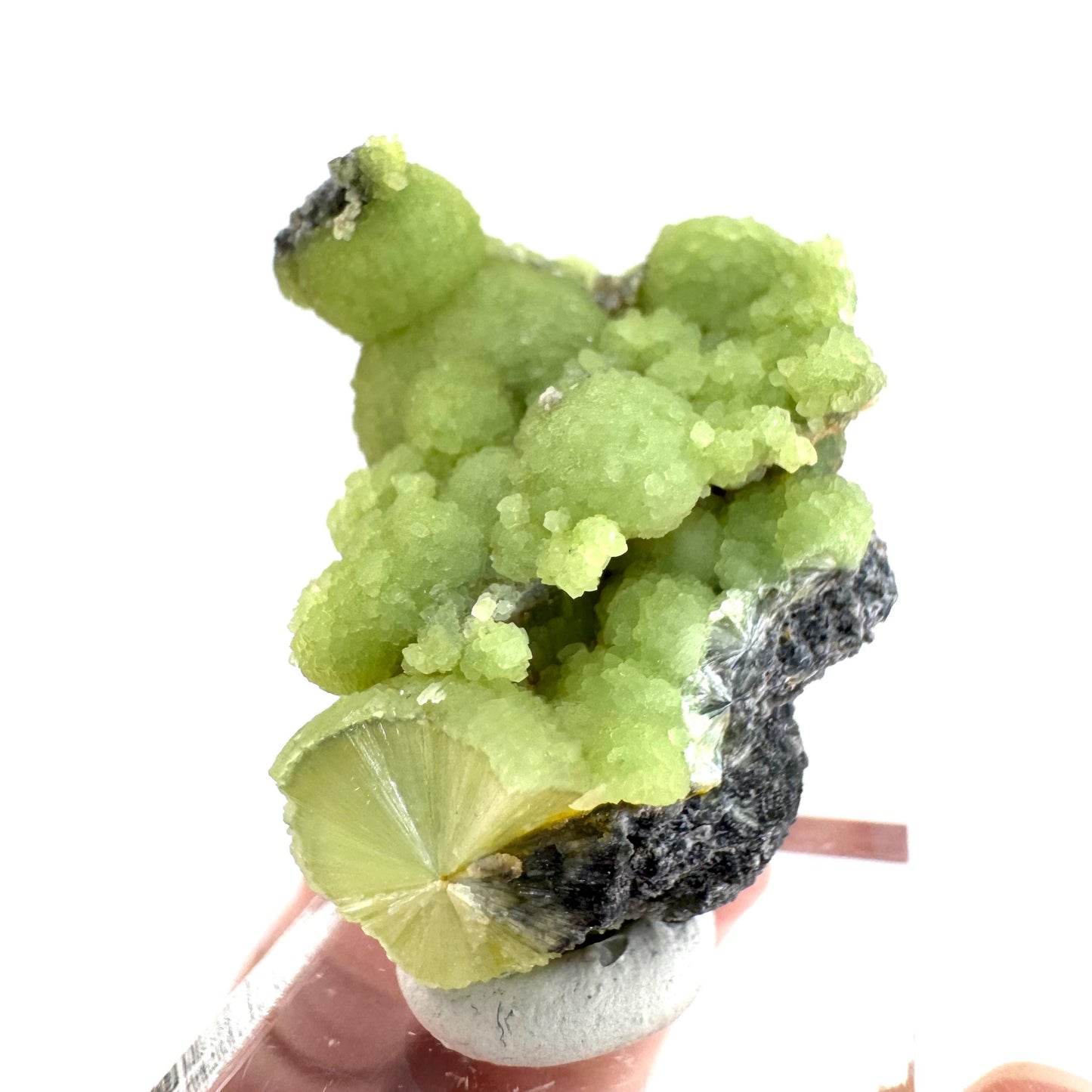 Wavellite (Arkansas, USA) | green crystal cluster, mineral specimen