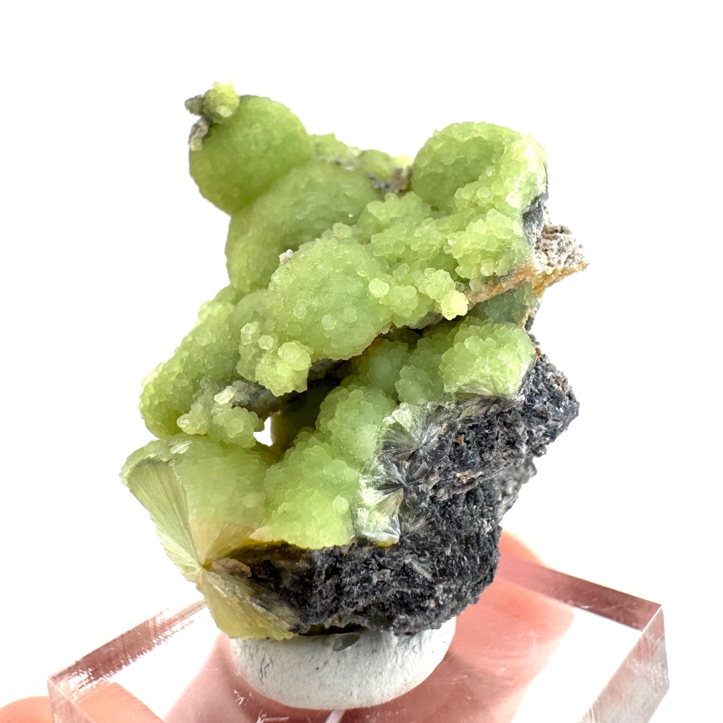 Wavellite (Arkansas, USA) | green crystal cluster, mineral specimen