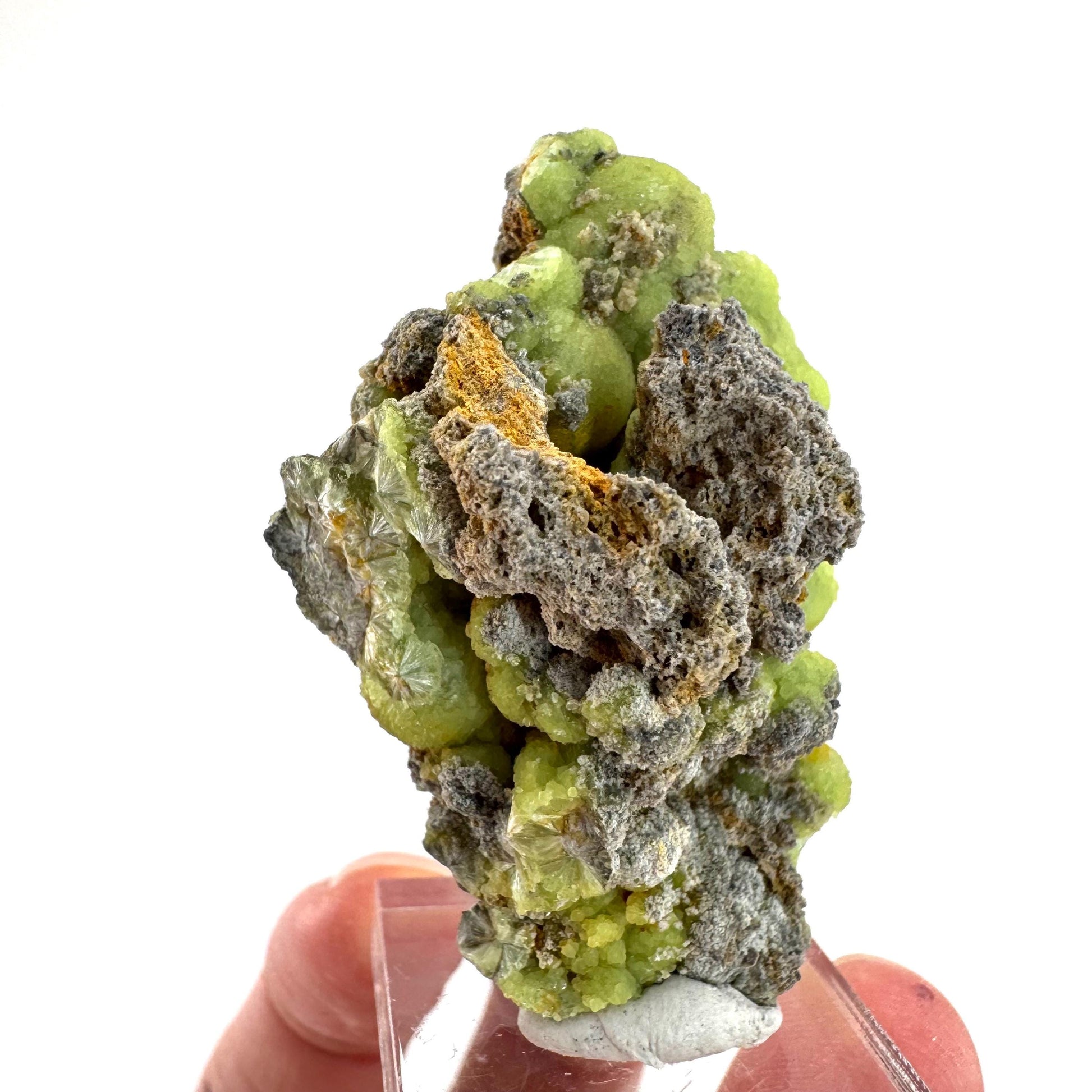 Wavellite (Arkansas, USA) | green crystal cluster, mineral specimen