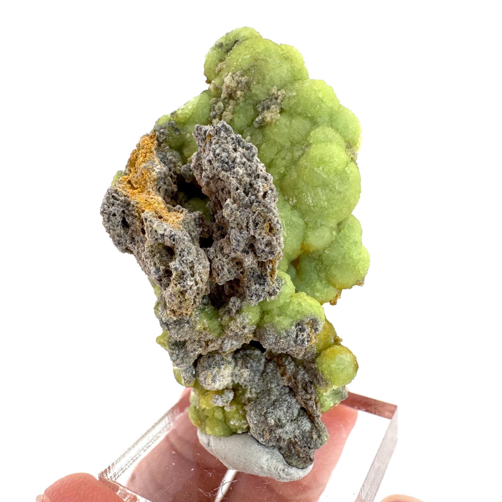 Wavellite (Arkansas, USA) | green crystal cluster, mineral specimen