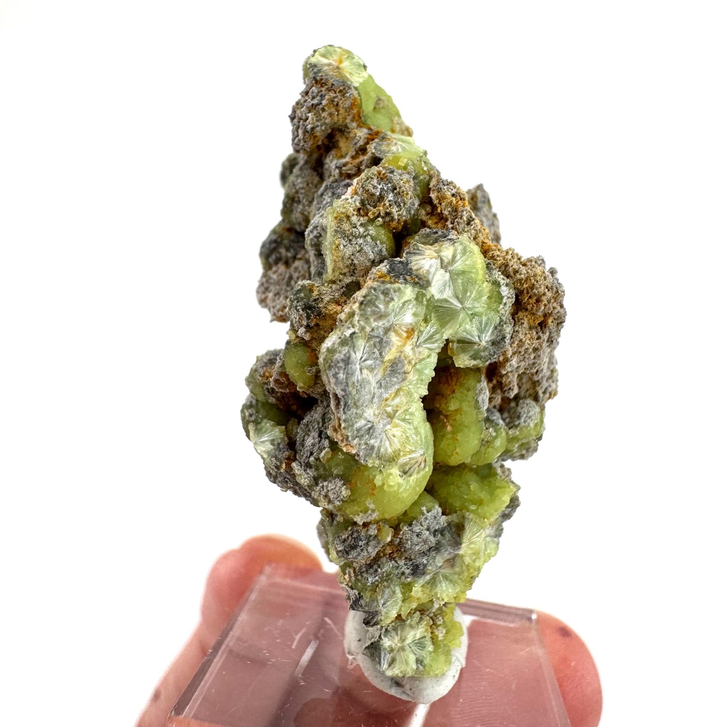 Wavellite (Arkansas, USA) | green crystal cluster, mineral specimen