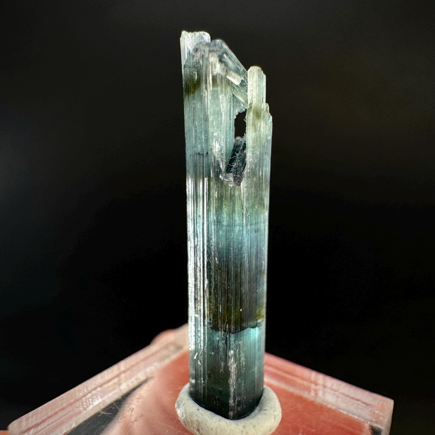 Indicolite Tourmaline Crystal | Natural Blue-Green Mineral Specimen from Pakistan