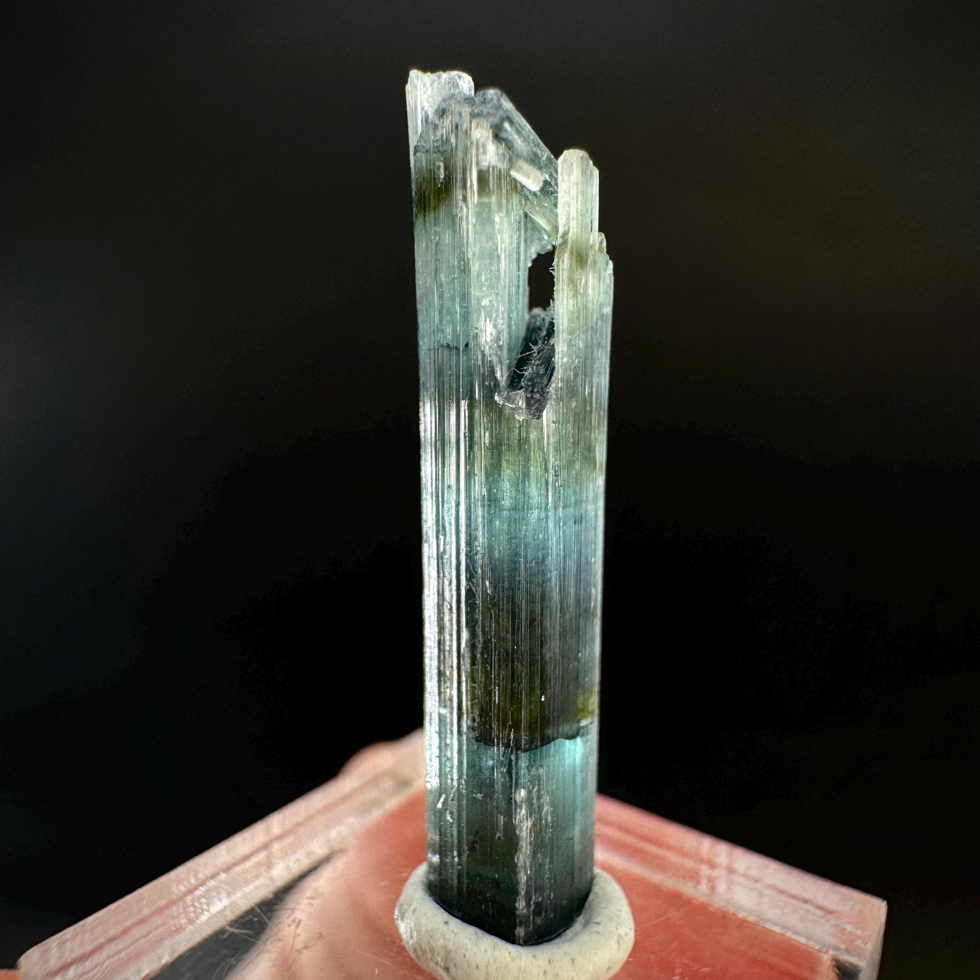 Indicolite Tourmaline Crystal | Natural Blue-Green Mineral Specimen from Pakistan