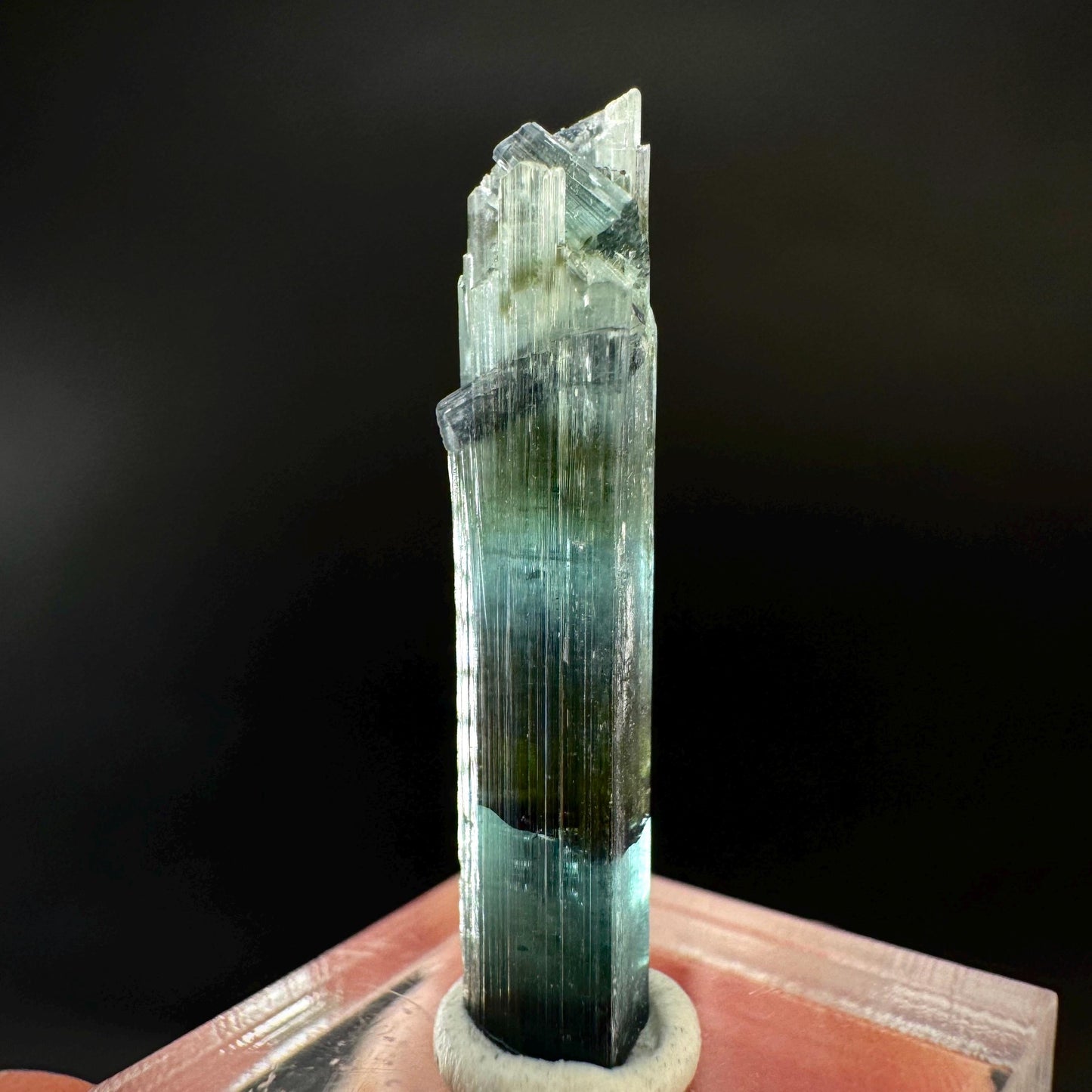 Indicolite Tourmaline Crystal | Natural Blue-Green Mineral Specimen from Pakistan
