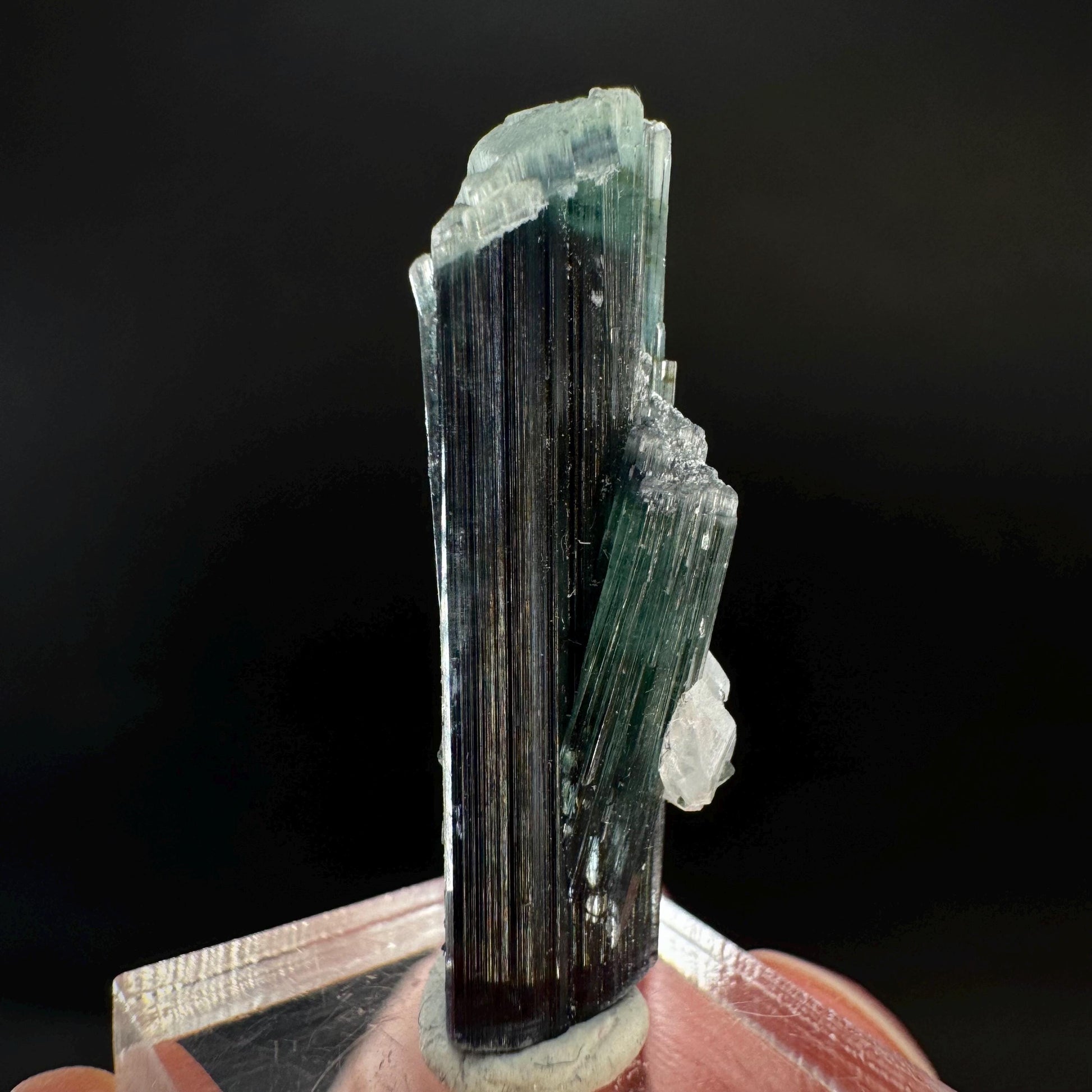 Indicolite Tourmaline Crystal | Natural Blue-Green Mineral Specimen from Pakistan