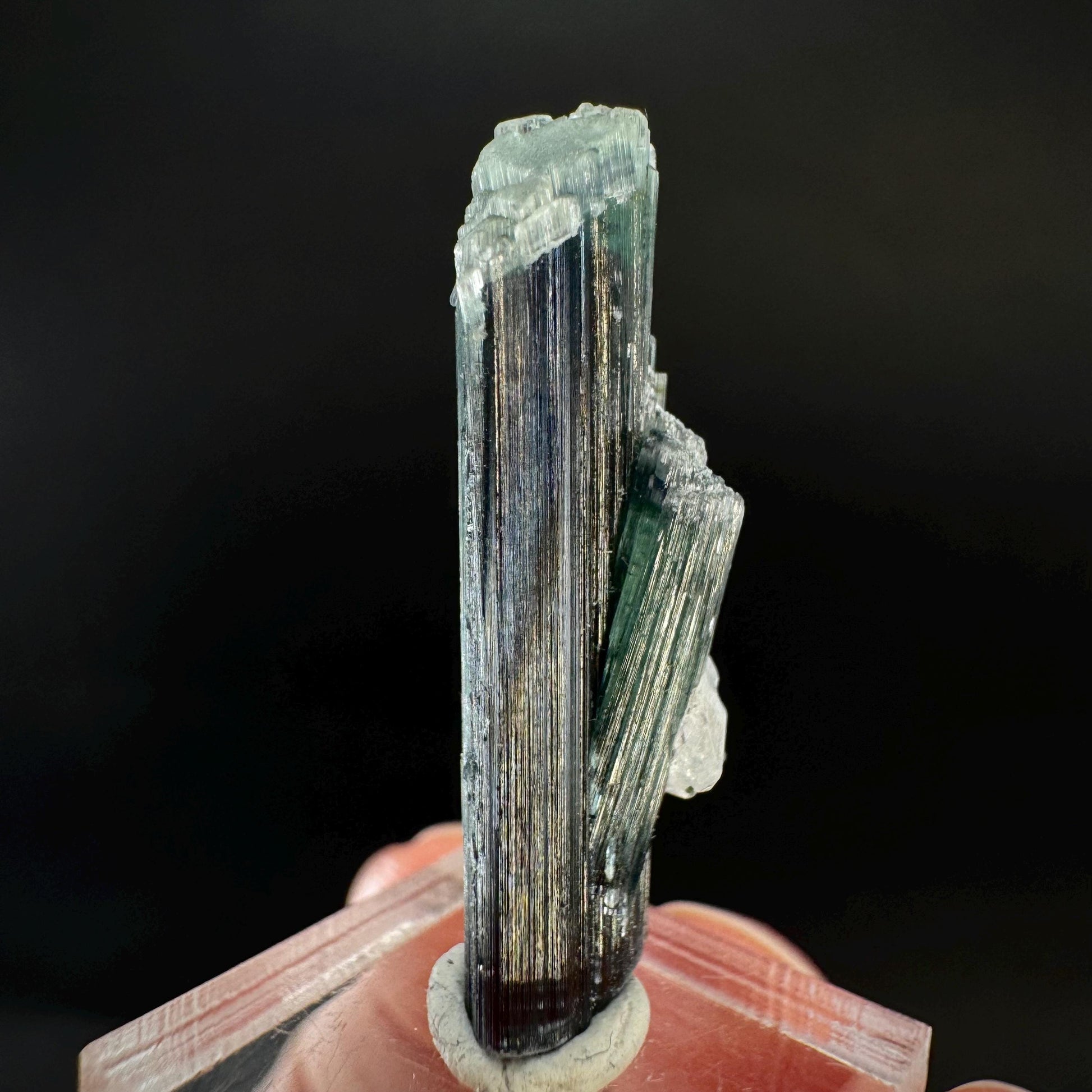 Indicolite Tourmaline Crystal | Natural Blue-Green Mineral Specimen from Pakistan