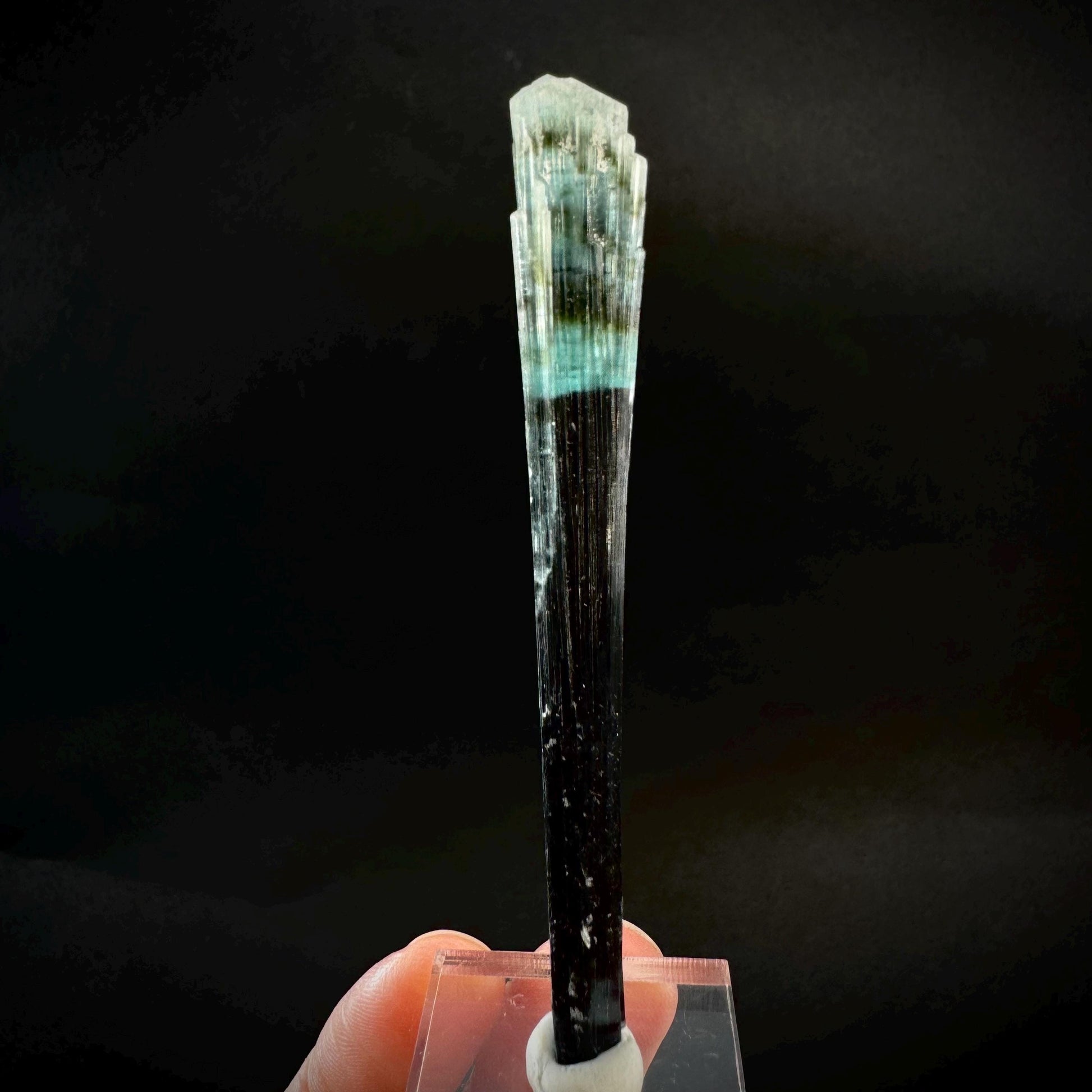 Indicolite Tourmaline Crystal | Natural Blue-Green Mineral Specimen from Pakistan