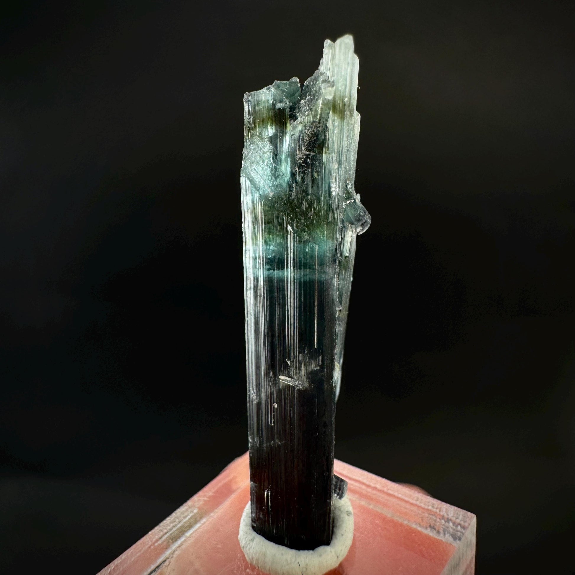 Indicolite Tourmaline Crystal | Natural Blue-Green Mineral Specimen from Pakistan