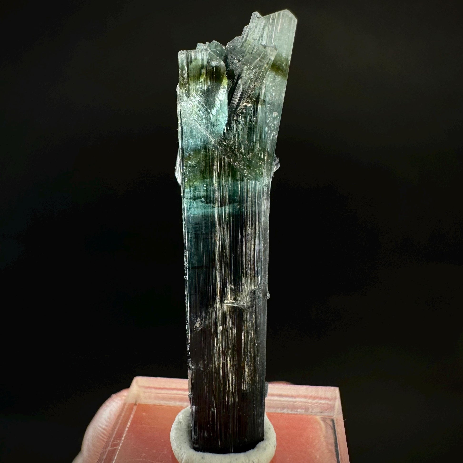 Indicolite Tourmaline Crystal | Natural Blue-Green Mineral Specimen from Pakistan