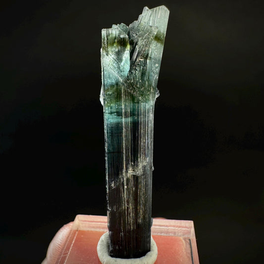 Indicolite Tourmaline Crystal | Natural Blue-Green Mineral Specimen from Pakistan