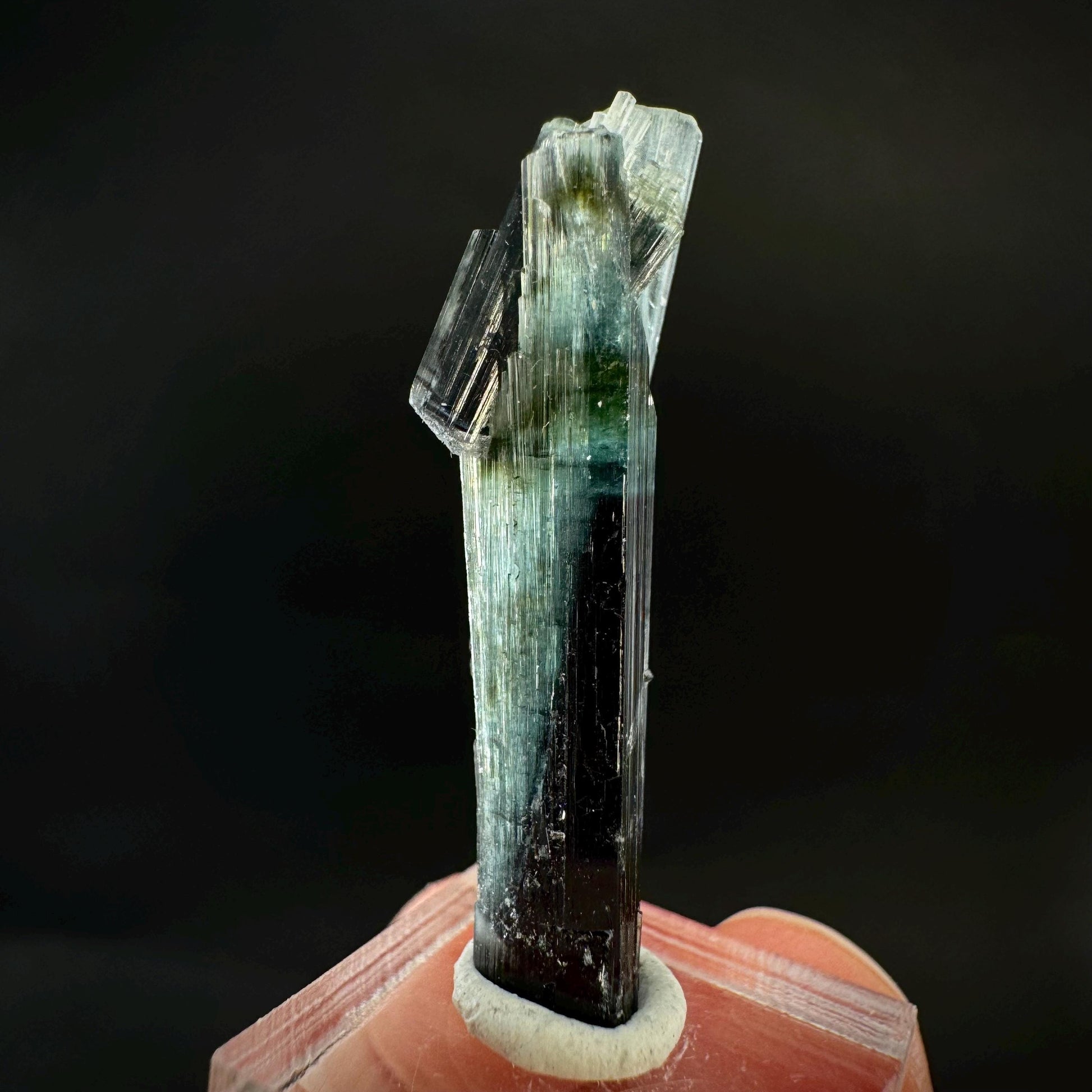 Indicolite Tourmaline Crystal | Natural Blue-Green Mineral Specimen from Pakistan