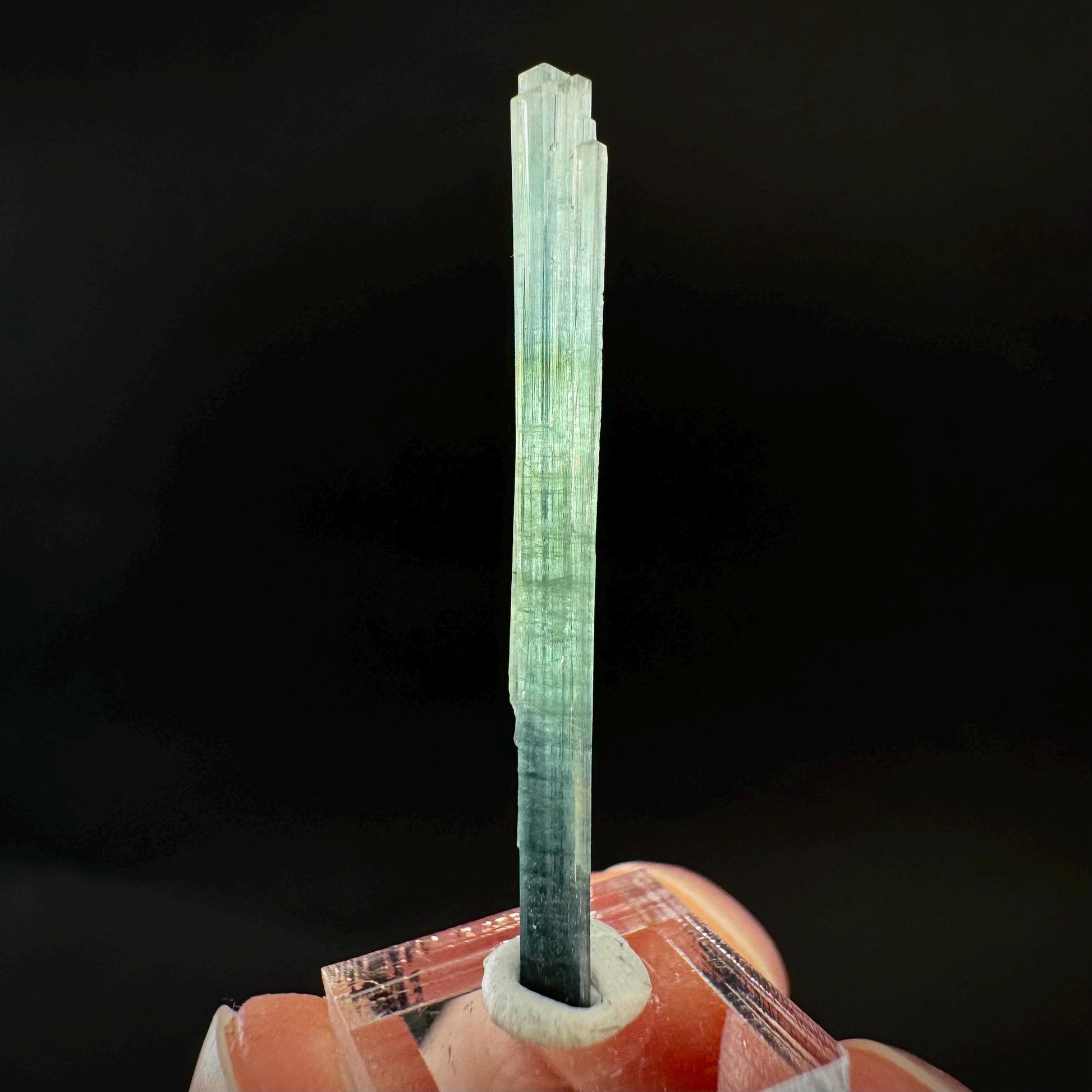 Indicolite Tourmaline Crystal | Natural Blue-Green Mineral Specimen from Pakistan