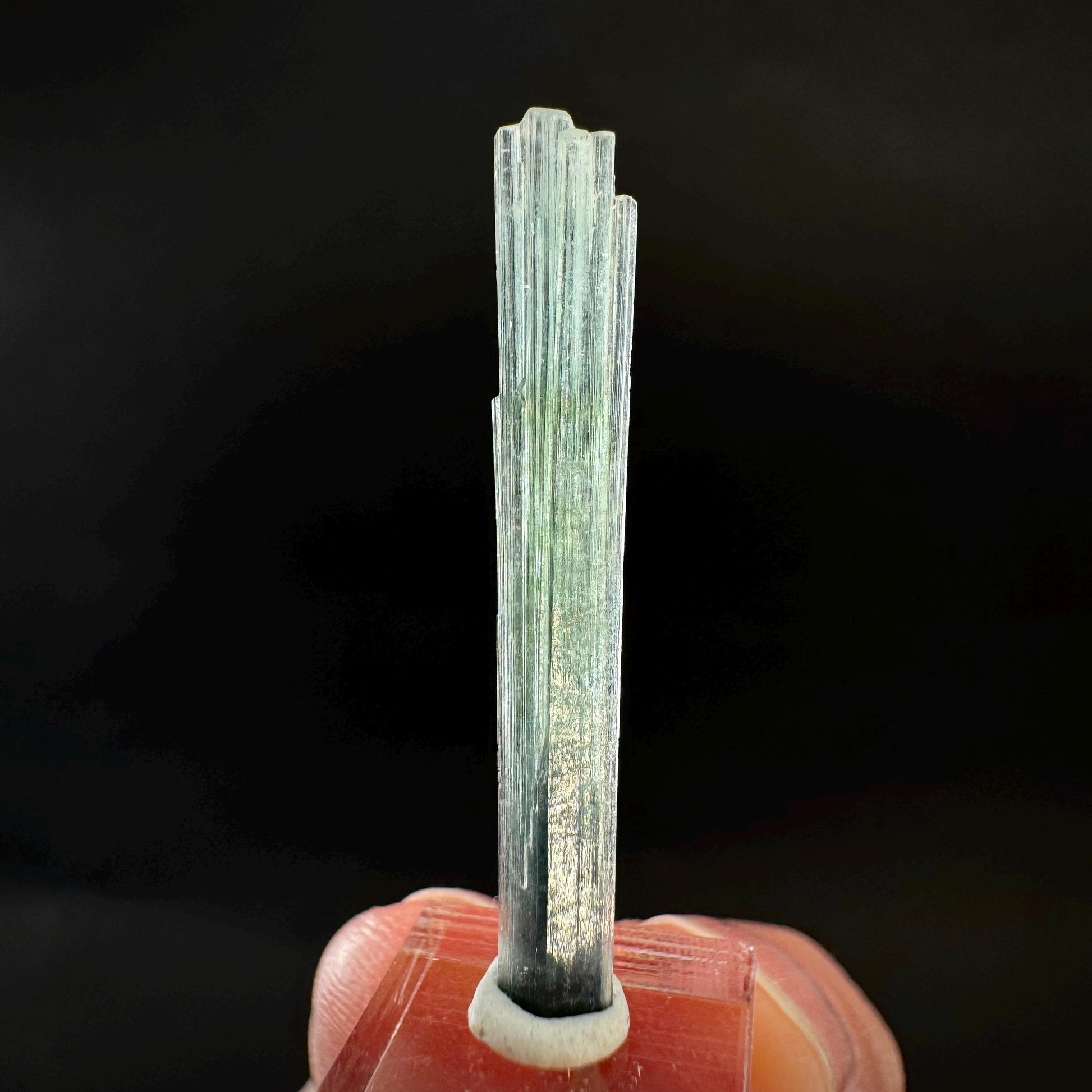 Indicolite Tourmaline Crystal | Natural Blue-Green Mineral Specimen from Pakistan