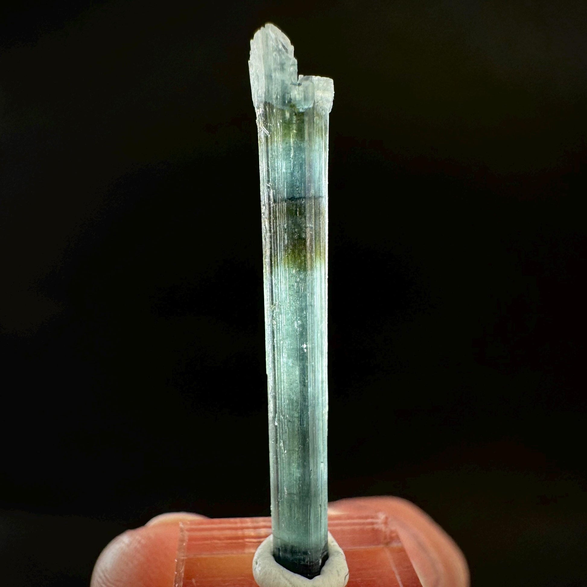 Indicolite Tourmaline Crystal | Natural Blue-Green Mineral Specimen from Pakistan